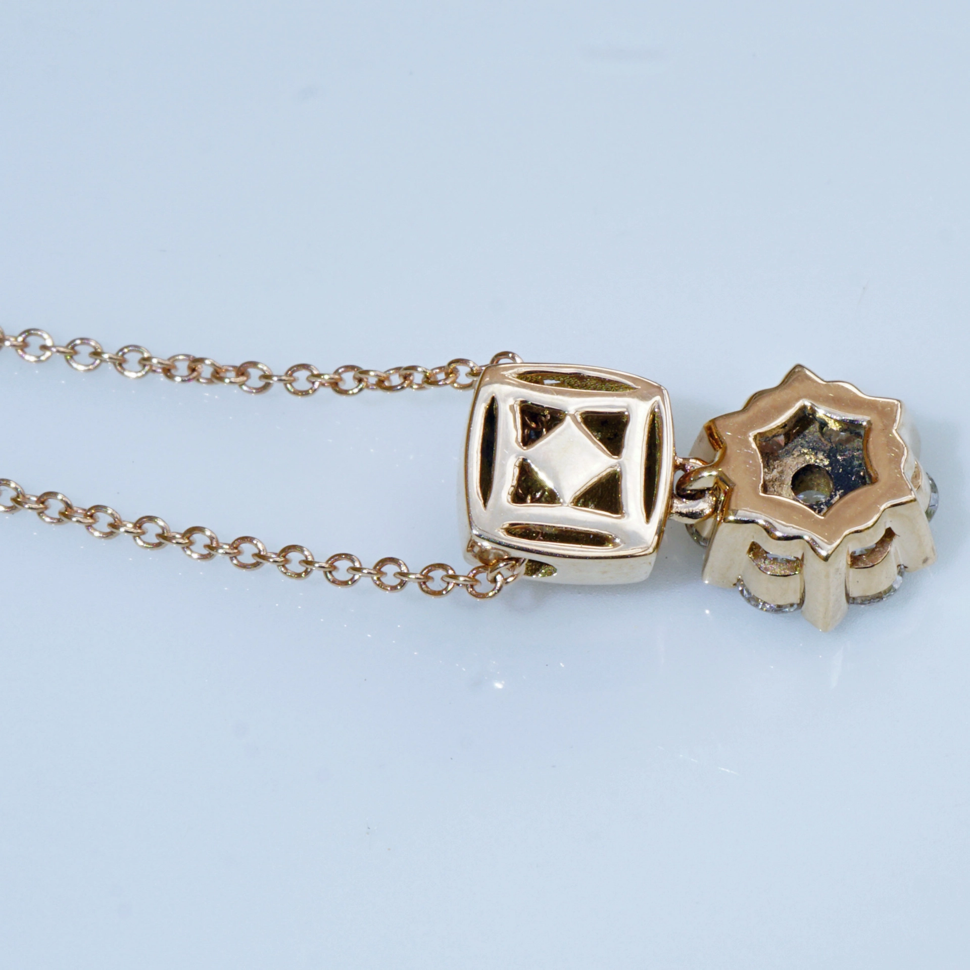 Brillant Anhänger mit Kette 750er Rosegold 0.39 ct...Bella Italia...hochwertiger Brillantschmuck Ros