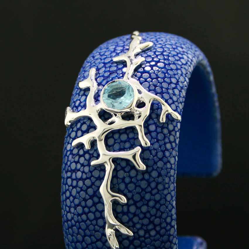 Topas-Armreif,925/-Silber