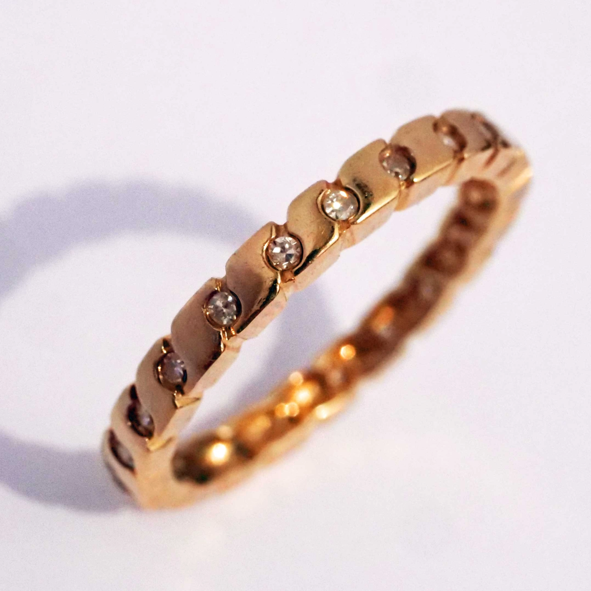 Herren Brillant Memoire Ring mit 22 Diamanten total ca. 0.25 ct TW VS-Si RW 19 mm 585 Gelbgold
