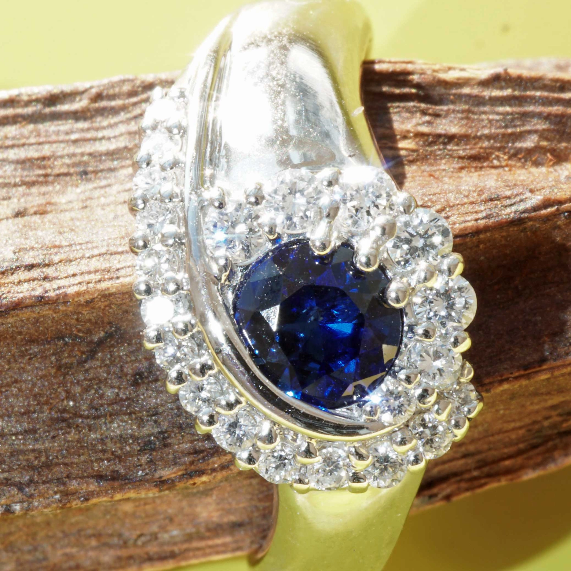 Saphir Brillant Ring 900er Platin 0.62  ct 0.345 ct .....feinster Saphir und Brillanten in Platin