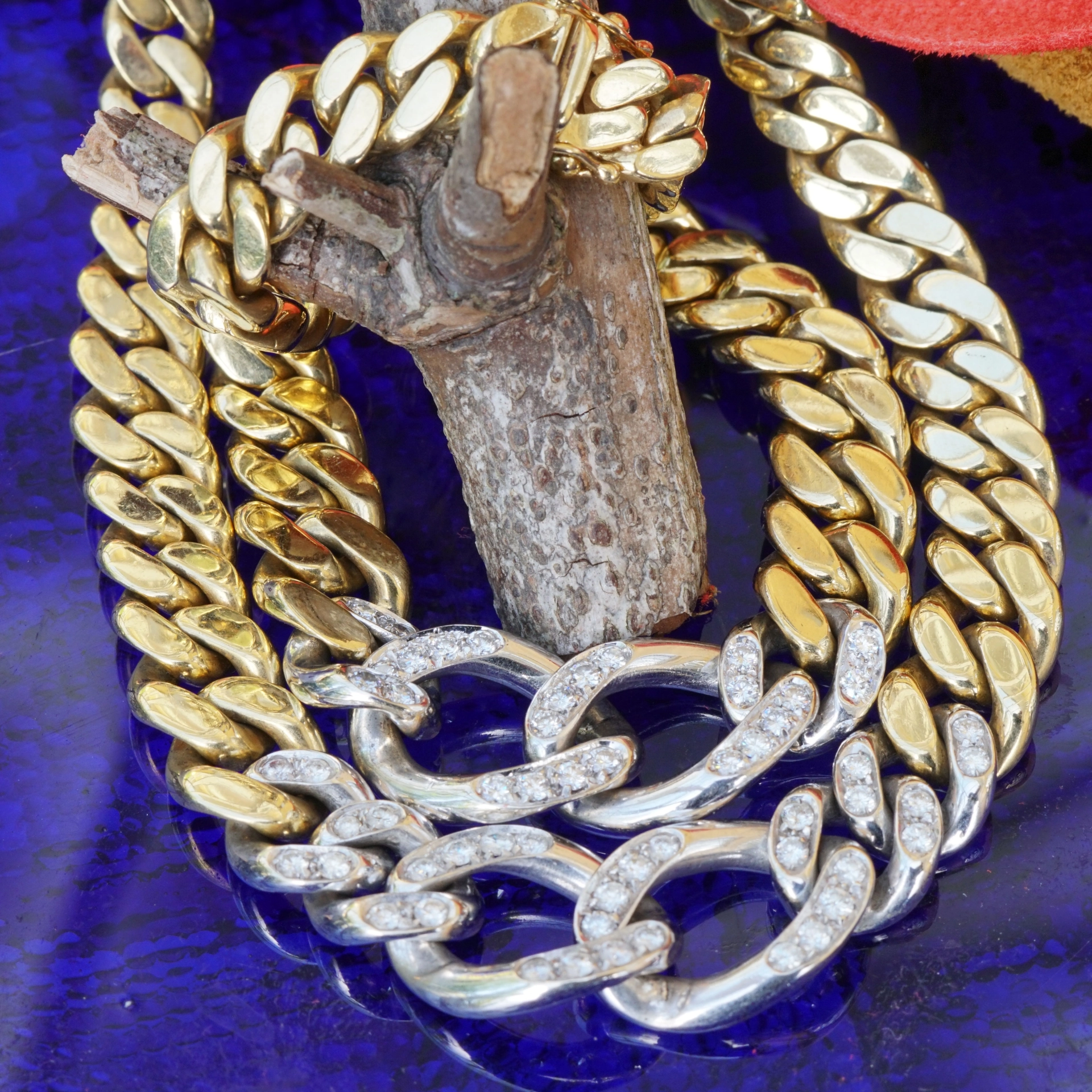 Diamant Collier und Armband 750er Gold 1.65 ct W VS 148 gramm massiv