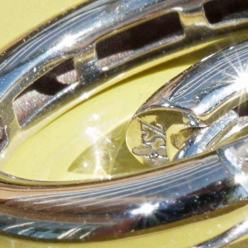 Solitär Brillant Creolen 0.30 ct 750er Weissgold TW VS made in Italy massiv 19 x 3 x 2 mm