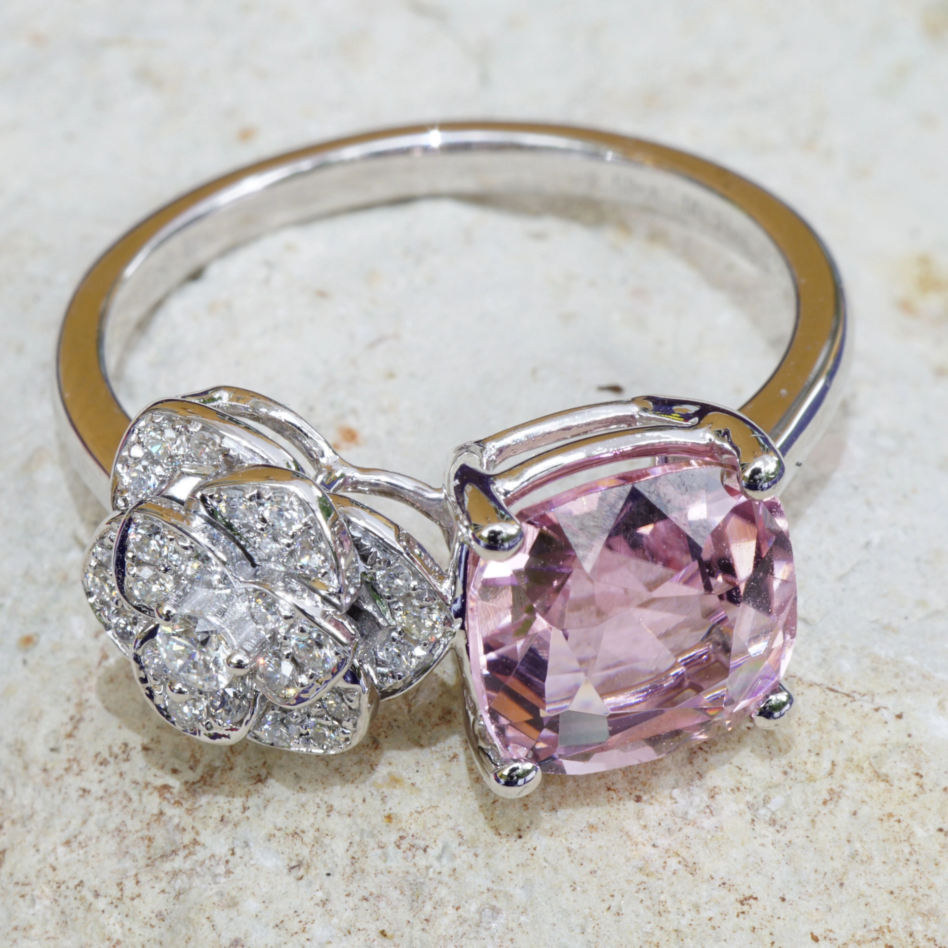 Turmalin Brillant Ring 2.52 ct 0.21 ct TW VS... viva en rose...pinker Turmalin Afghanistan Lupenrein