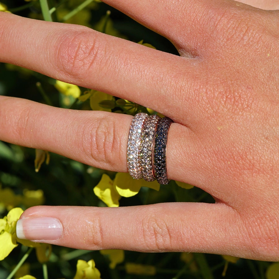 Brillant Ring Set Memoire in 750er Rosegold 5.26 ct