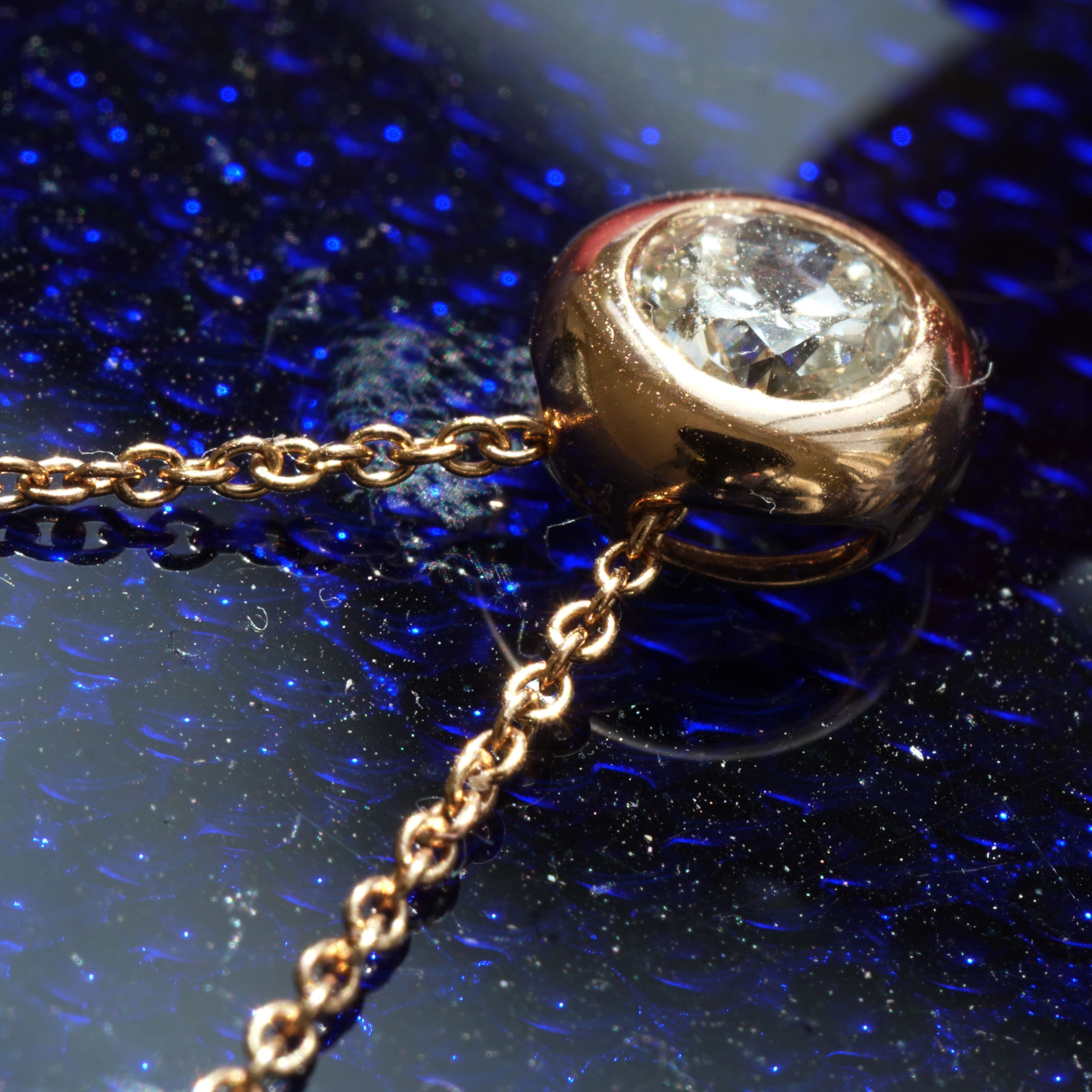 Brillant Solitär Anhänger mit Kette 750er Rosegold 0.39 ct W P1...genau den will ich...