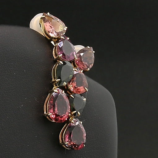 Turmalin Ohrhänger 750er Gelbgold 14.68 ct