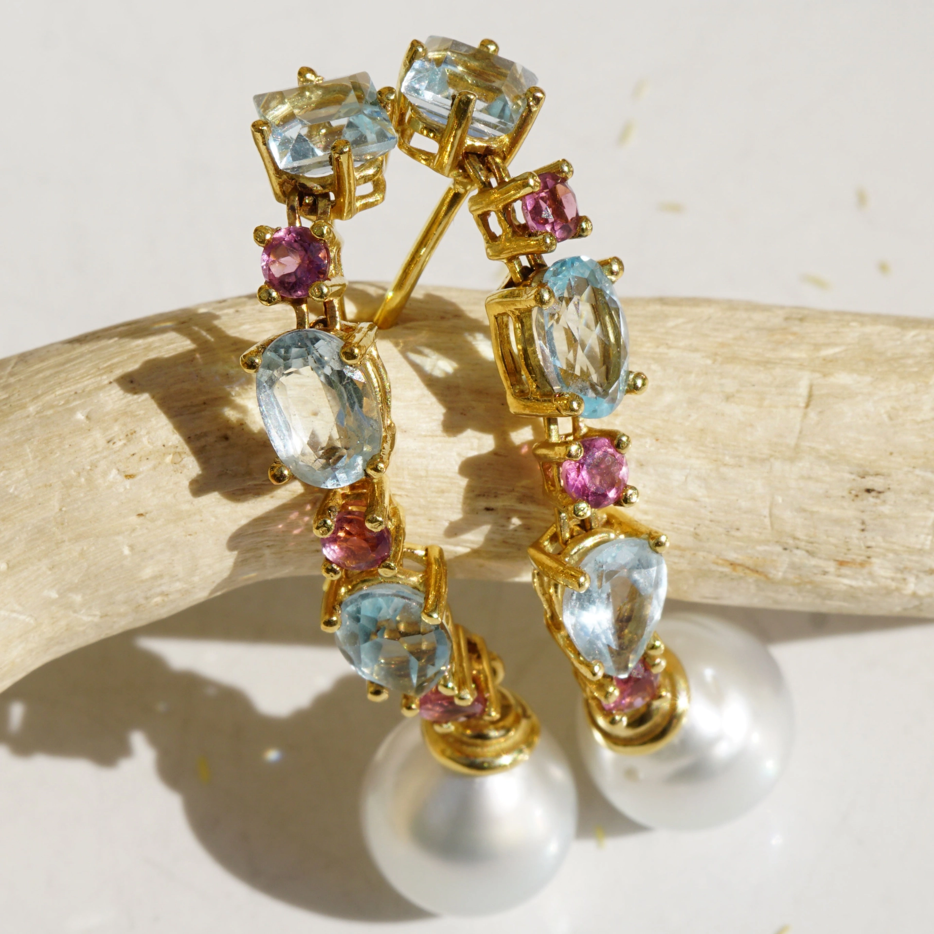 Edelstein Südsee Zuchtperl Ohrhänger 750er Gold Top Qualitäten