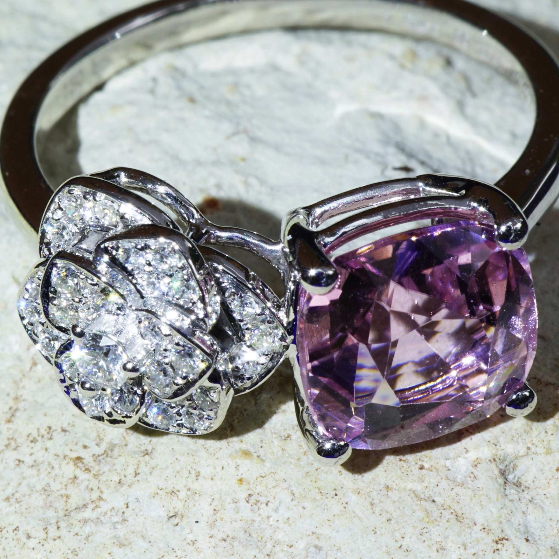 Turmalin Brillant Ring 2.52 ct 0.21 ct TW VS... viva en rose...pinker Turmalin Afghanistan Lupenrein