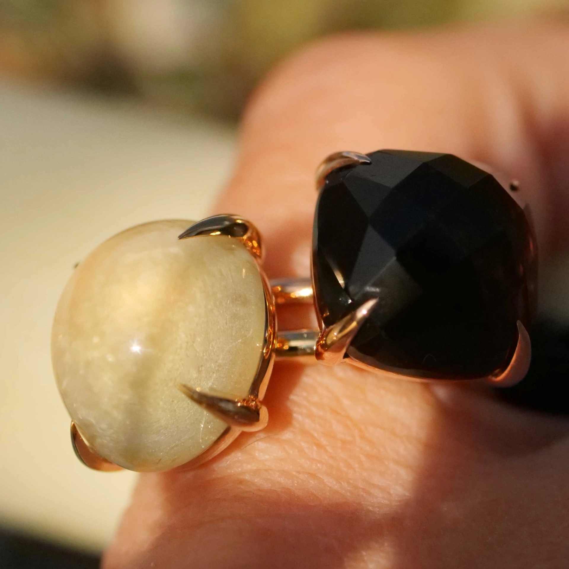 Rauchquarz Ring 750er Rosegold made in Valenza... für einen lässigen Schmuckstil