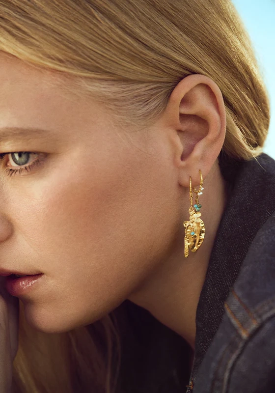Ohrschmuck Vicky von Maanesten...symbolisiert eine Wildblume...925 Silber goldplated