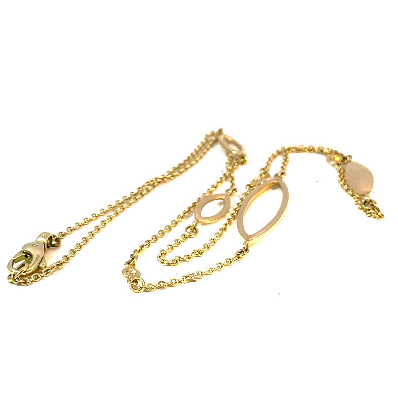 Motion Brillant Collier von Silhouette Schmuck Pforzheim in 585er Gelbgold 0.06 ct W SI