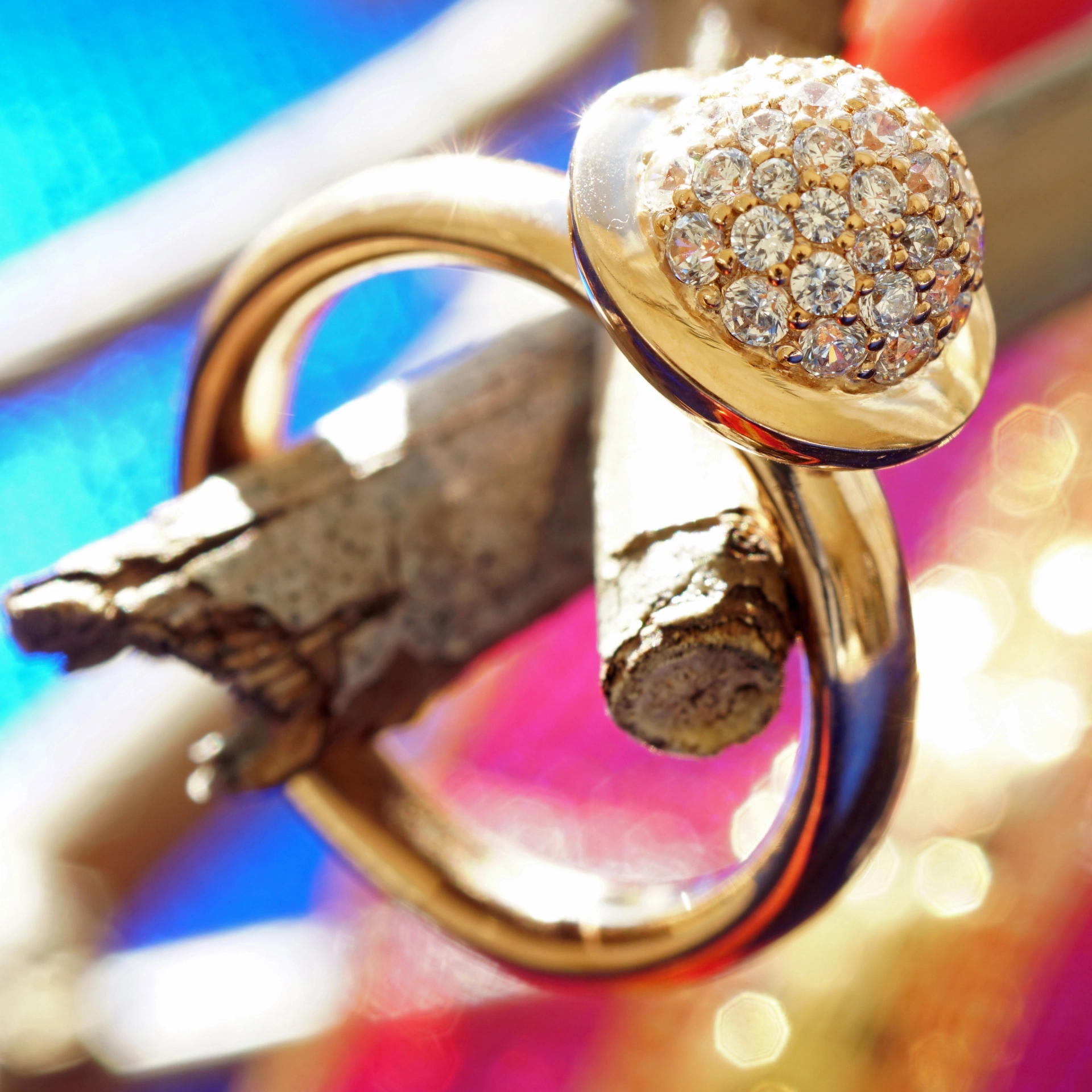 Chilango Ring Circonia White 925er Silber Pink Gold plated m. orig.Etiu