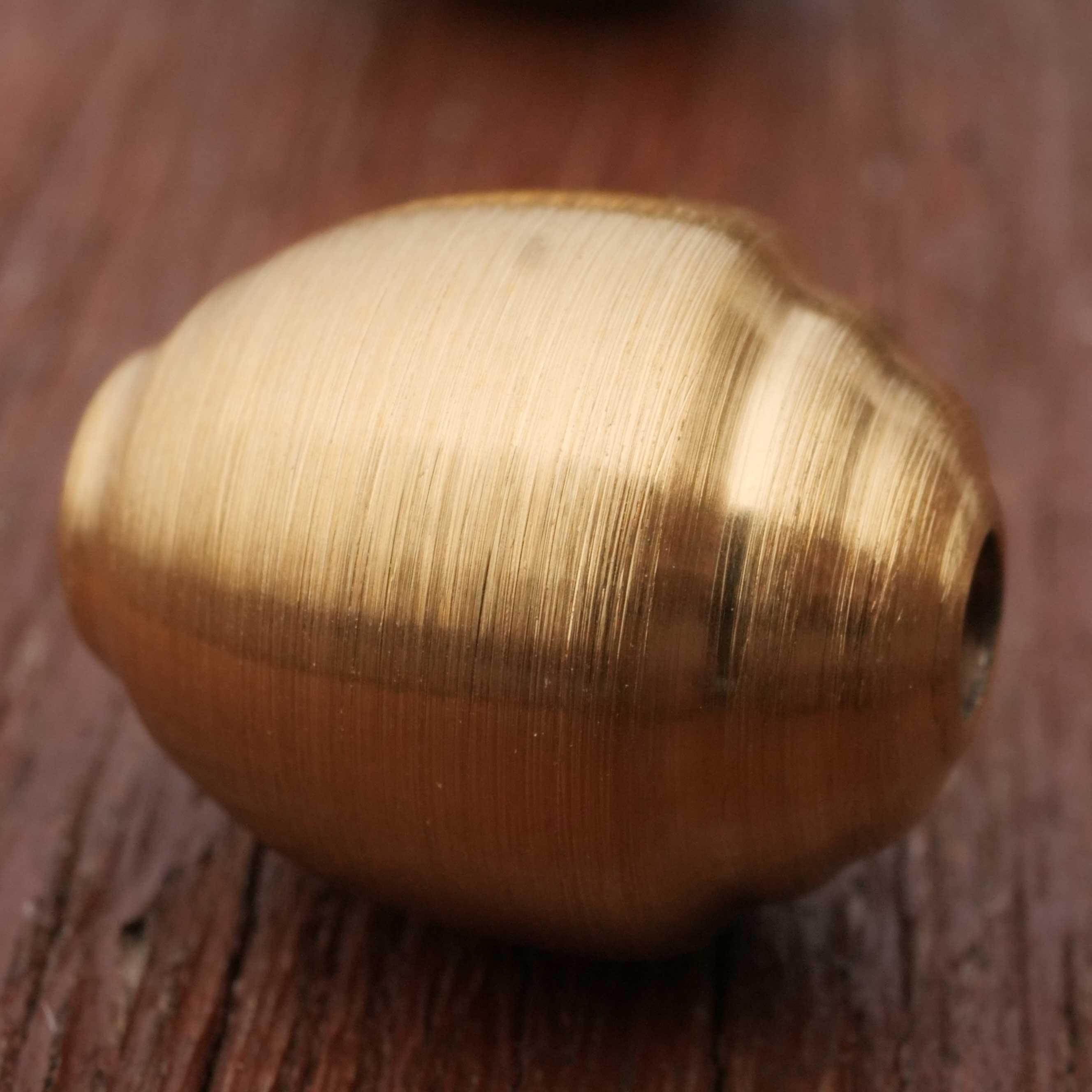 Tahitiperlförmige Wechsel Schliesse Edelstahl vergoldet matt gelasert 14 x 11,5 mm