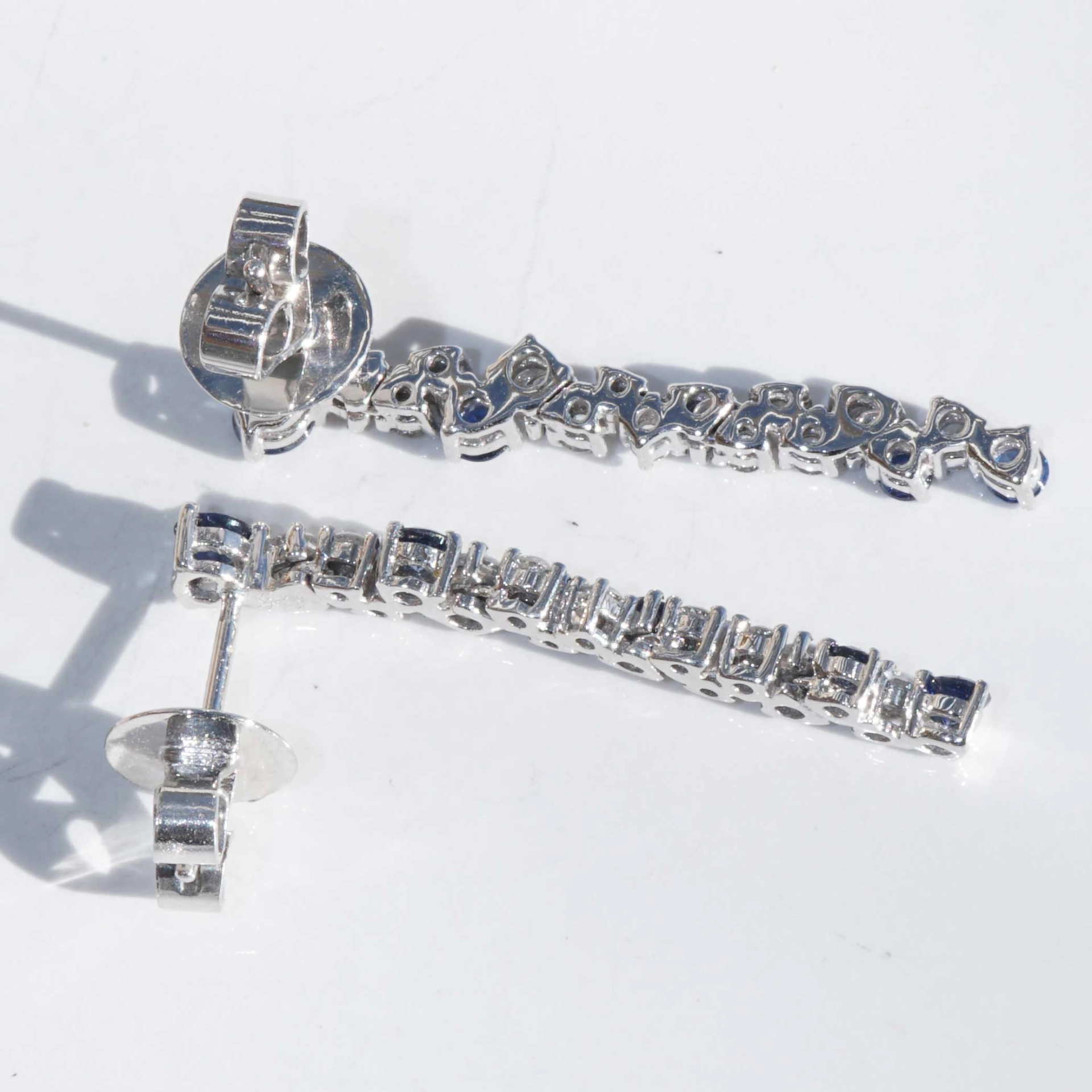 Saphir Brillant Ohrhänger 750er Weissgold 0.50 ct 0.56 ct ...unlimited Glory....tolles Design