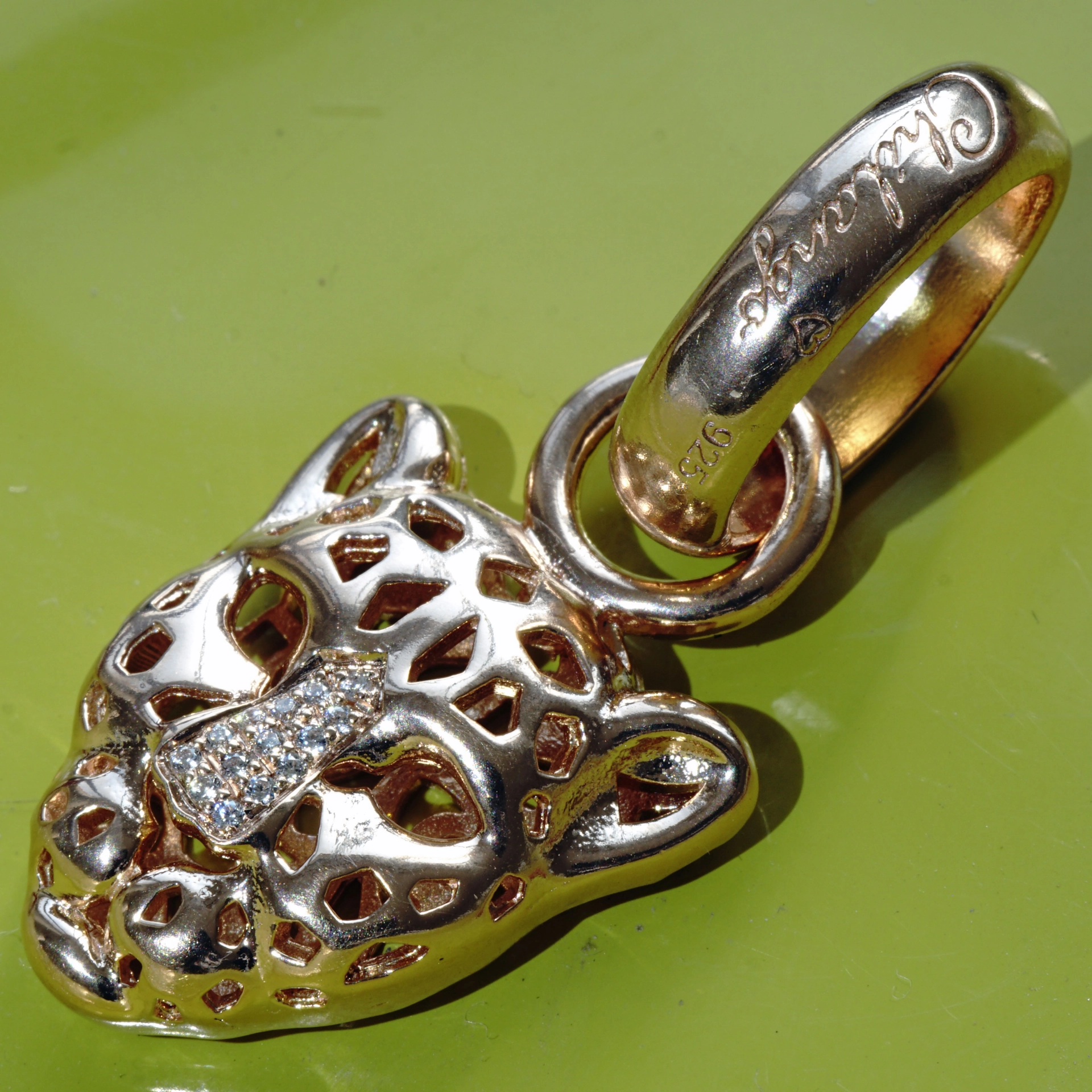Original Chilango Anhänger Shakira Leopard Royal Circonia 925er Silber Rosegold Plated