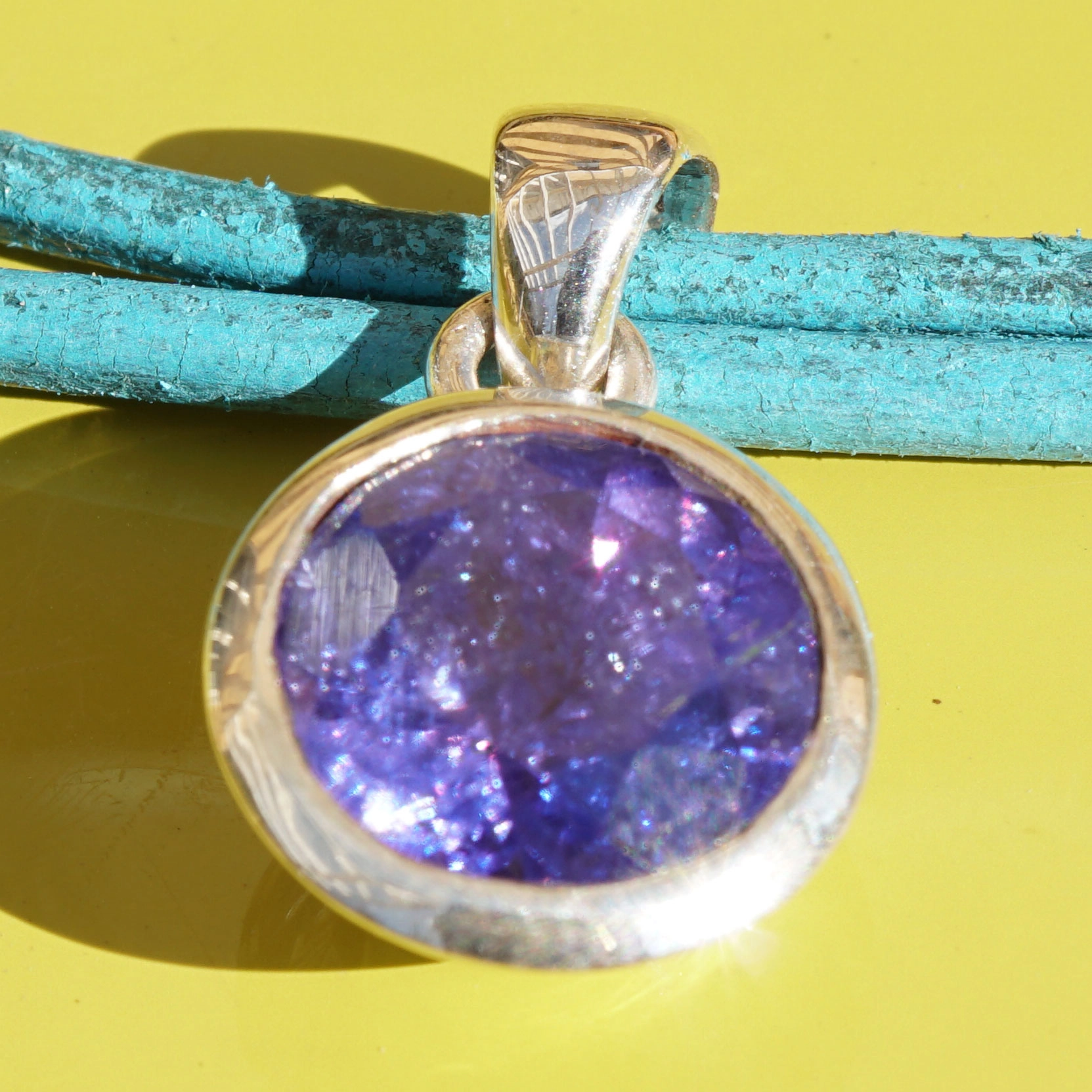 Tansanit Anhänger Silber in feiner Farbqualität ca. 4,8 ct ...phantastischer Blauton