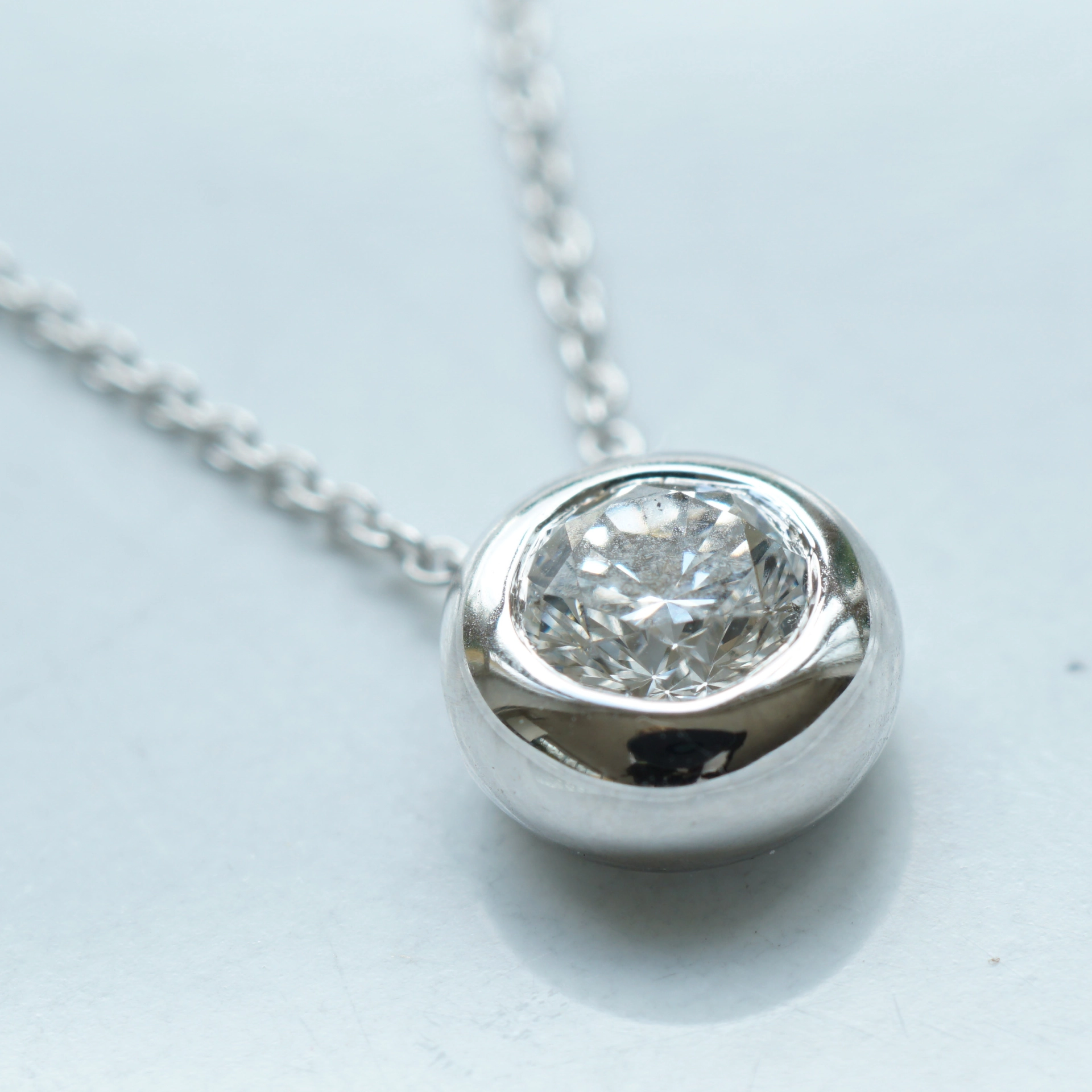 Brillant Solitär Anhänger mit Kette 750er Weissgold 0.41 ct W SI...genau den will ich...