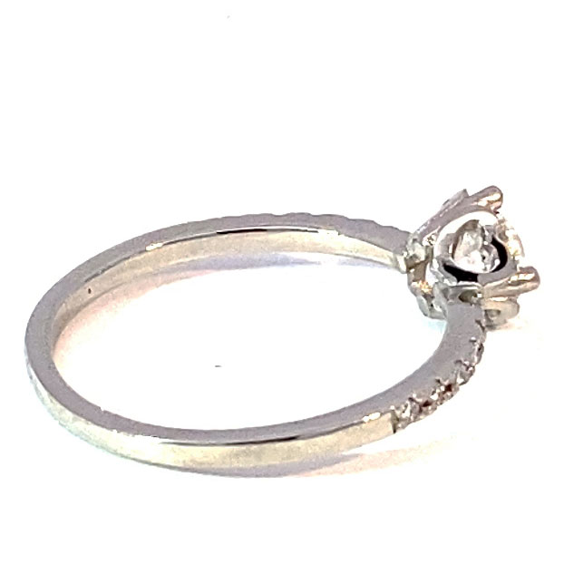 Brillant  Ring 0.59 ct G SI2 HALBKARÄTER von  Silhouette Bentner HRD Zertifikat 950er Platin  