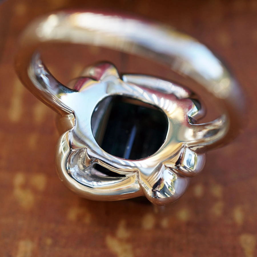 Indigolith Brillant Ring 900er Platin