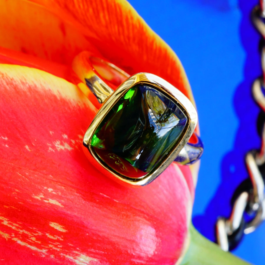 Brillant Anhänger in 750er Rosegold Hufeisen 0.10 ct braune Diamanten