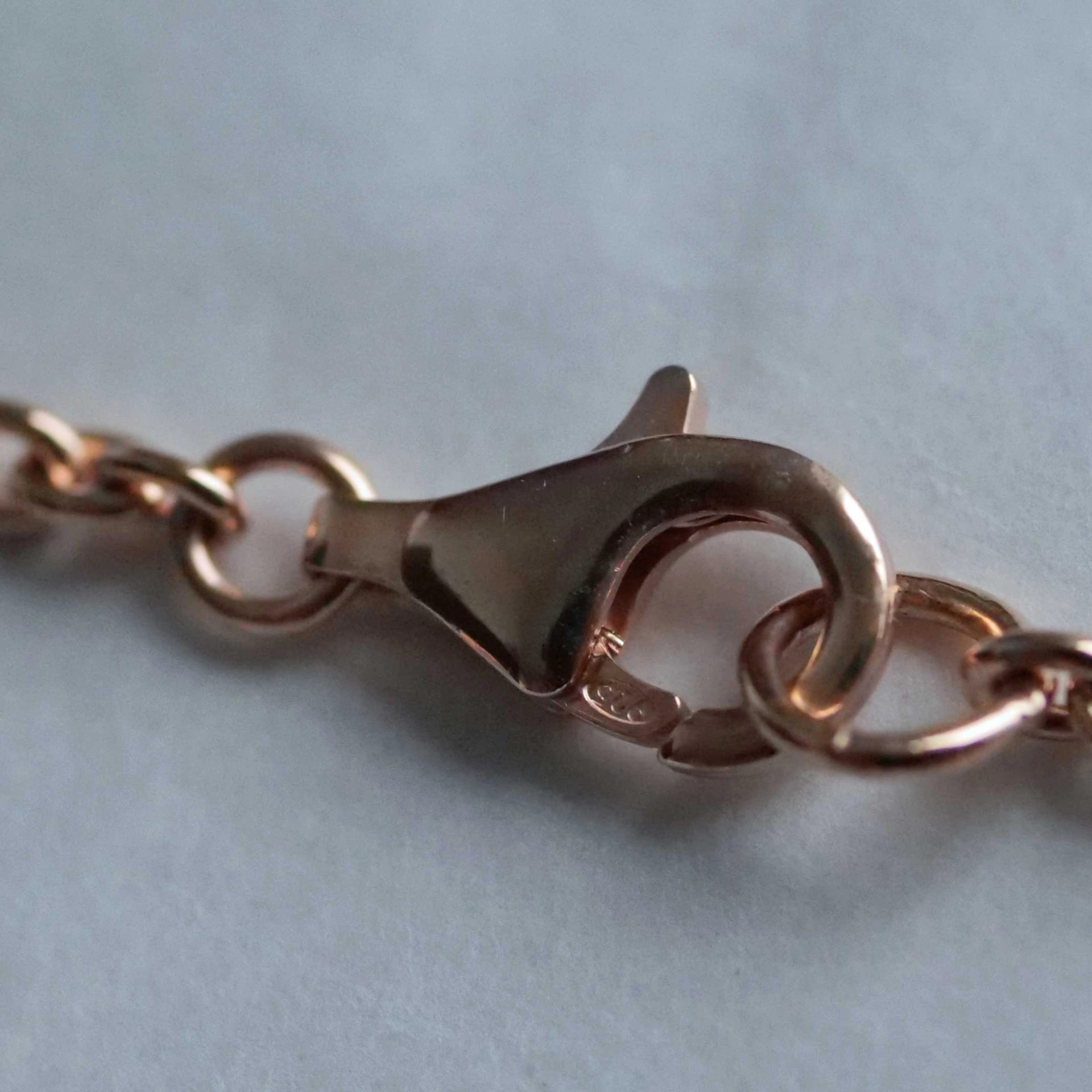 Chilango Kette Grand Palais White Quartz 925er Silber 18 kt Pink Gold Plated 10 mm