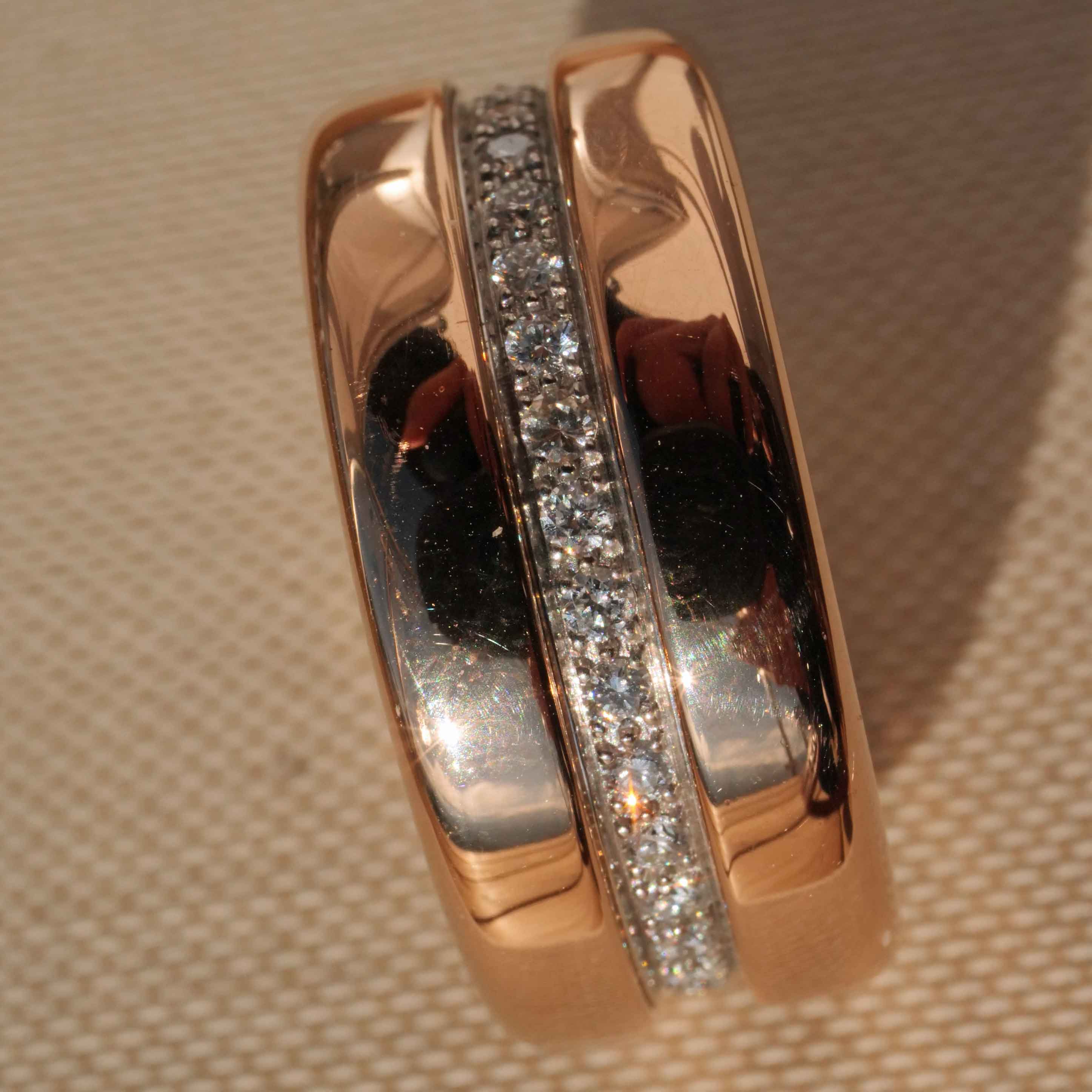 Brillant Ring Revellion von Jörg Heinz 0.68 ct TW VVS 750er Rosegold mit Edelstahl Neupreis 9990.-Euro