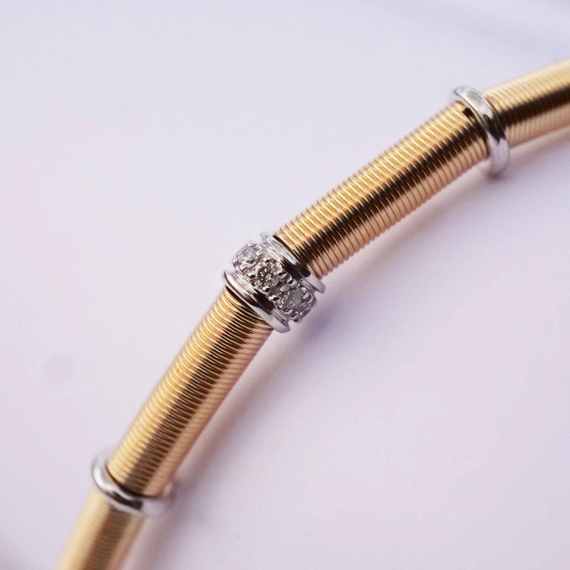 Brillant Armband IVY in 750er Gelb-/Weissgold 0.08 ct TW SI von Silhouette Schmuck Bentner