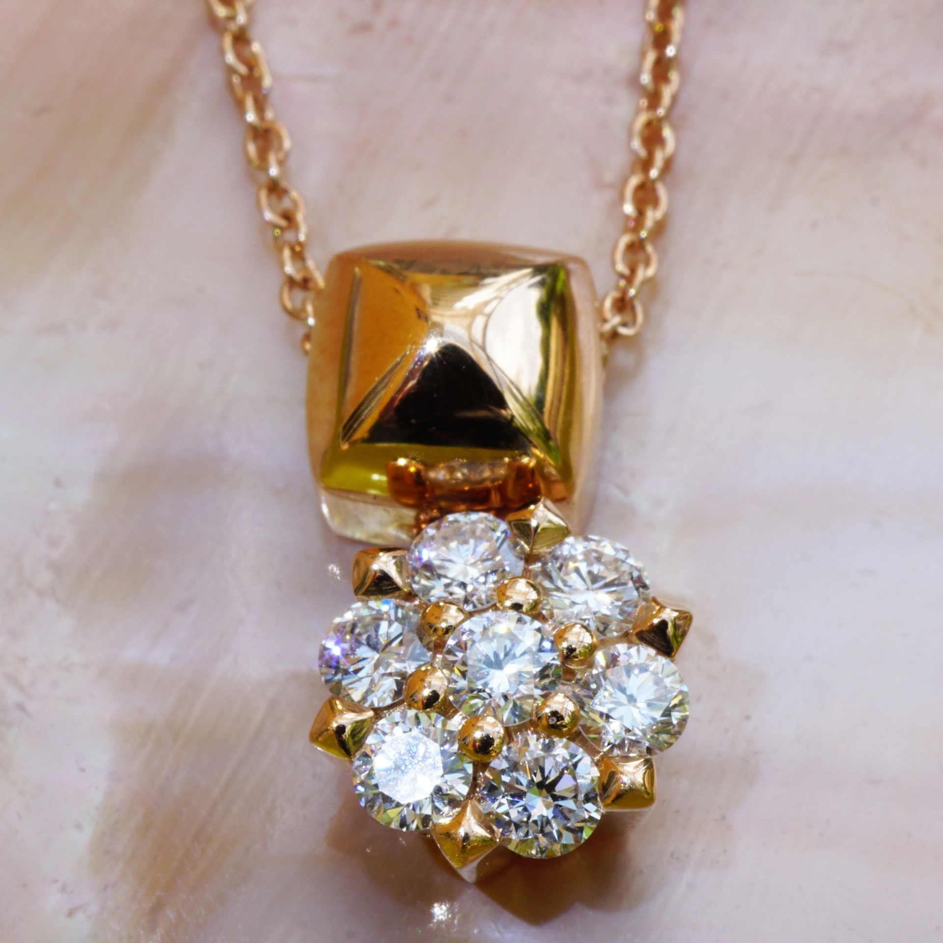 Brillant Anhänger mit Kette 750er Rosegold 0.39 ct...Bella Italia...hochwertiger Brillantschmuck Ros