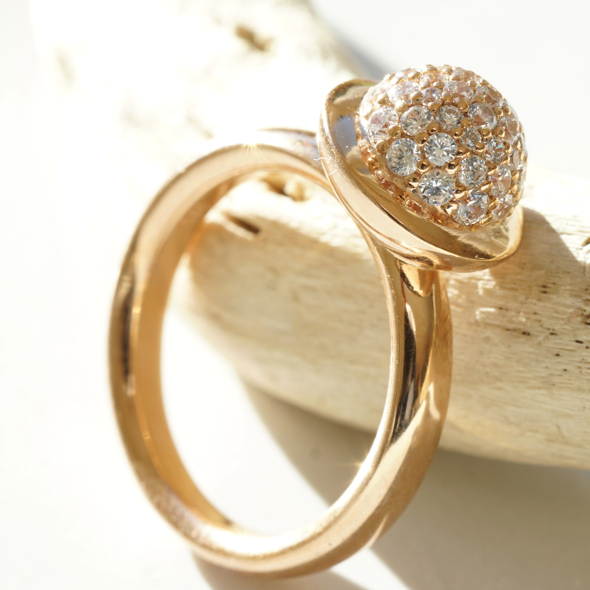 Chilango Ring Circonia White 925er Silber Pink Gold plated m. orig.Etiu