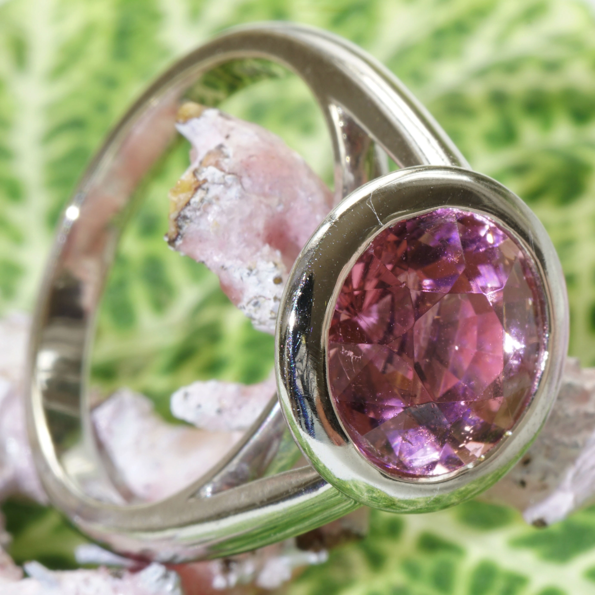 Pink Turmalin Ring AAA+ Afghanistan 3.32 ct unbehandelt! 750er Weissgold Brillanz/Leuchtkraft WoW