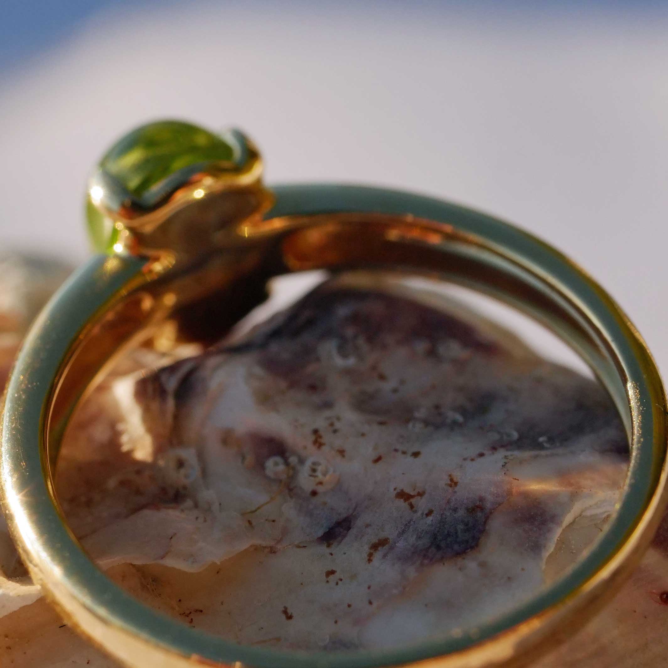 Turmalin Ring 750er Gelbgold Grün....süsse Versuchung...made in Italy...hochwertig 