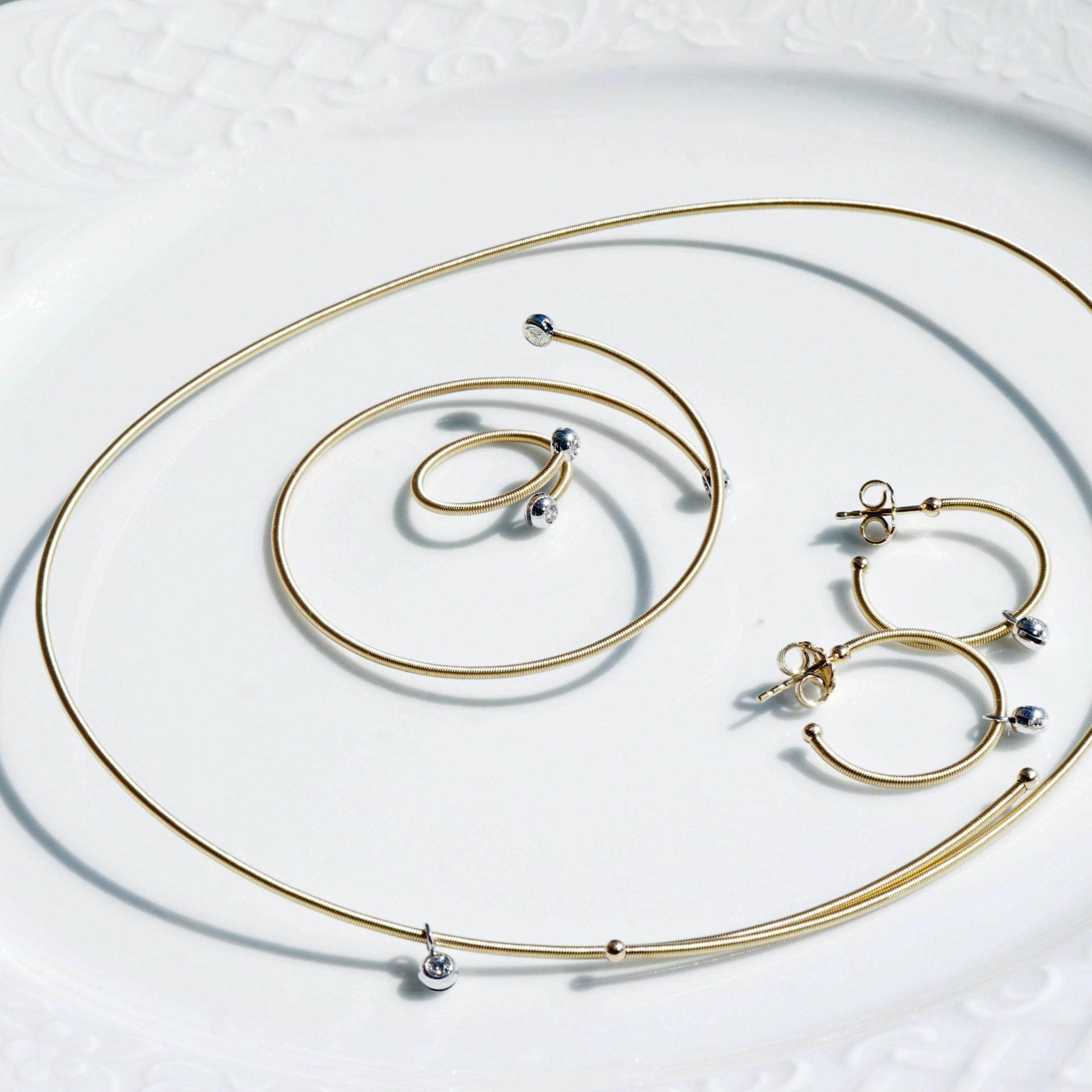 Brillant Armband IVY in 750er Gelb-/Weissgold 0.08 ct TW SI von Silhouette Schmuck Bentner