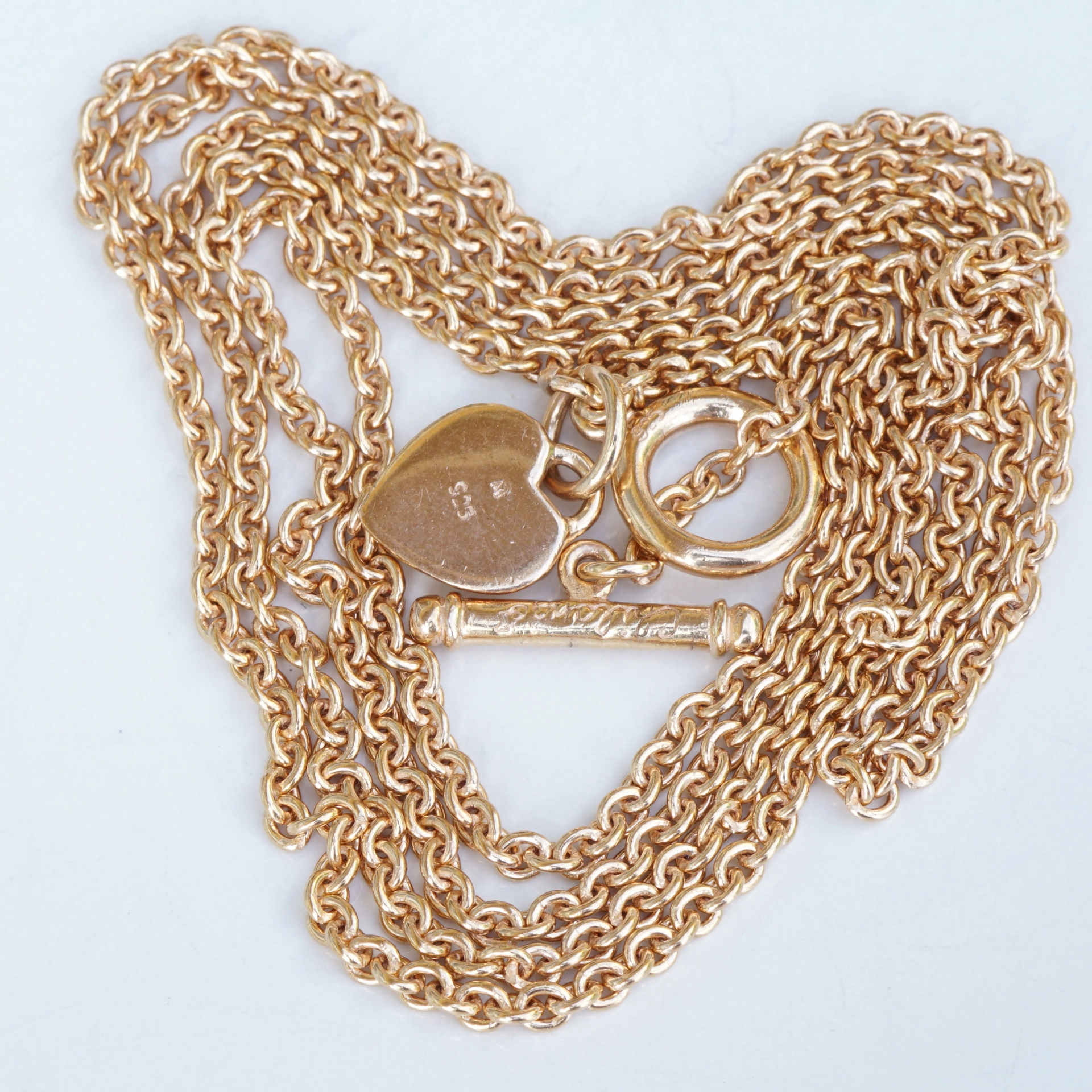 Chilango Schmuck | Kette fine Luxury 85 cm 925er Silber 18 kt Rose Gold plated 2,5 mm breit soo fein
