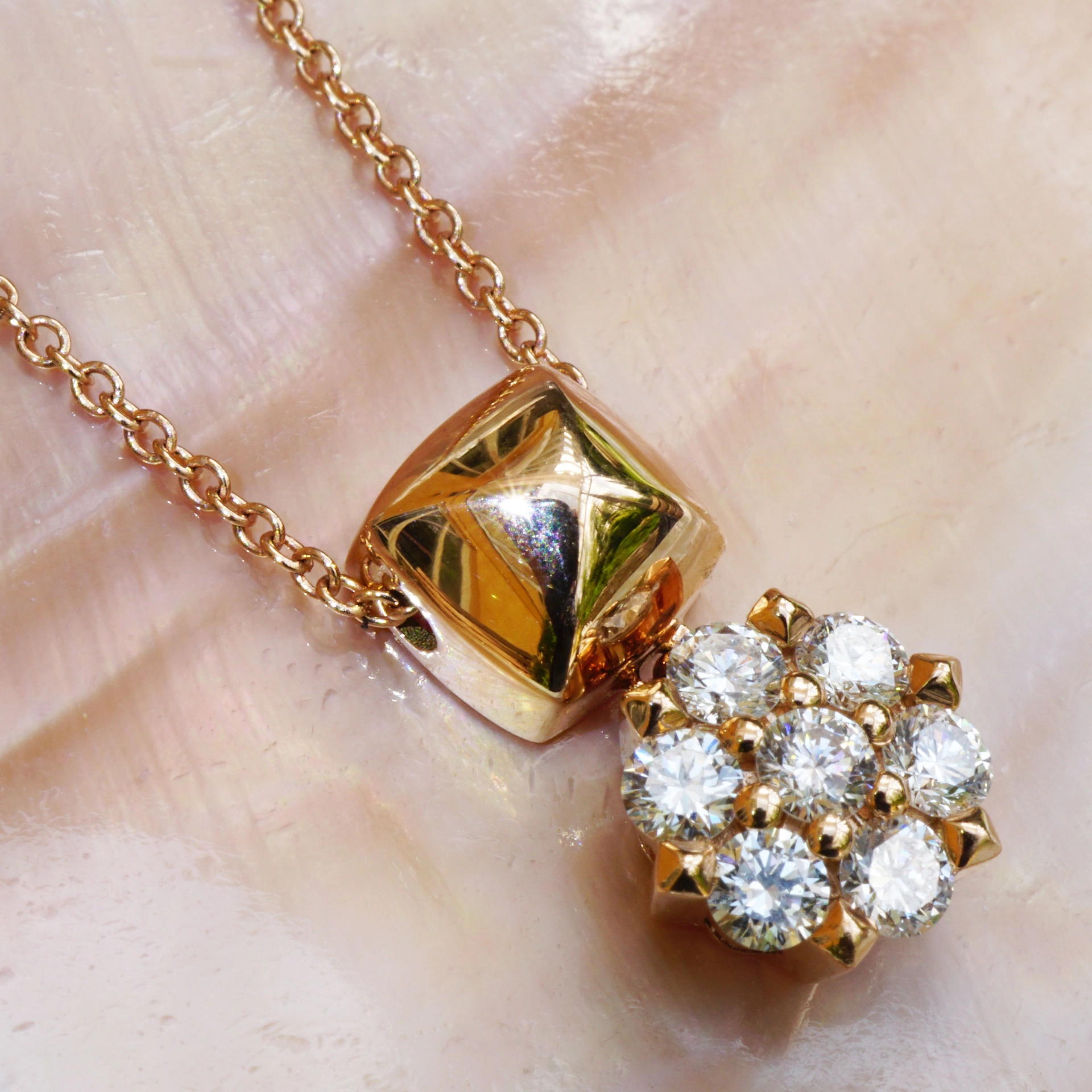 Brillant Anhänger mit Kette 750er Rosegold 0.39 ct...Bella Italia...hochwertiger Brillantschmuck Ros