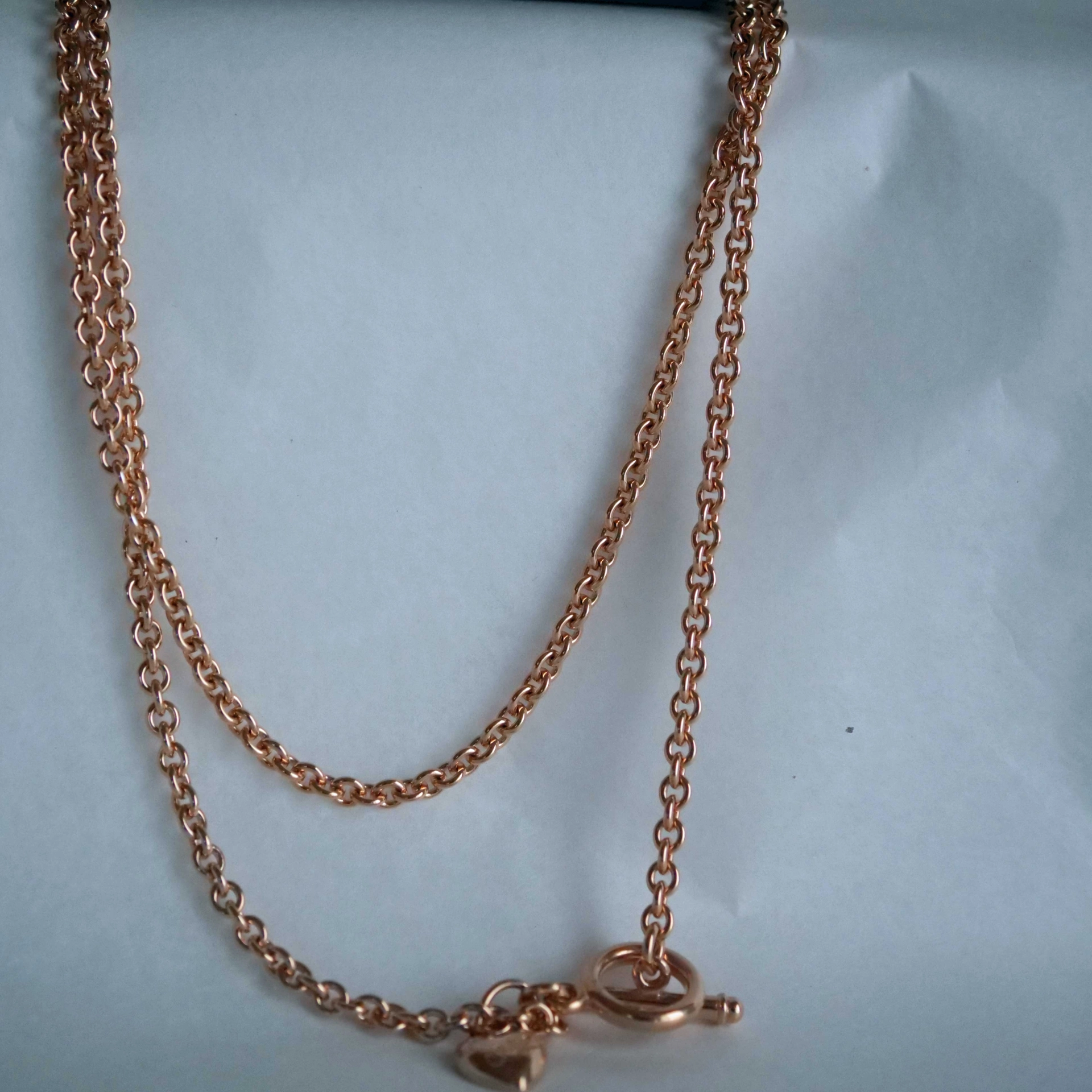 Chilango Kette fine Luxury 85 cm 925er Silber 4 mm breit soo massiv rosevergoldet