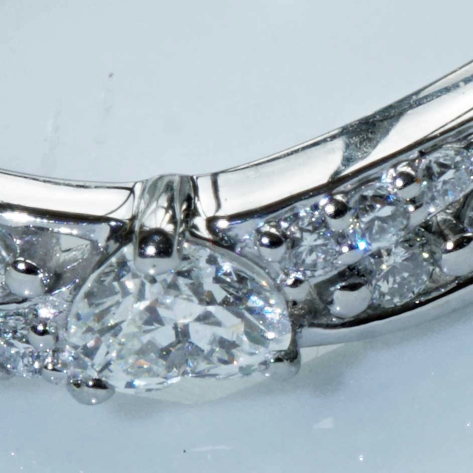 Diamant Herz Brillant Ring 0.217 ct 0.16 ct TW / SI 900er Platin....Love me....