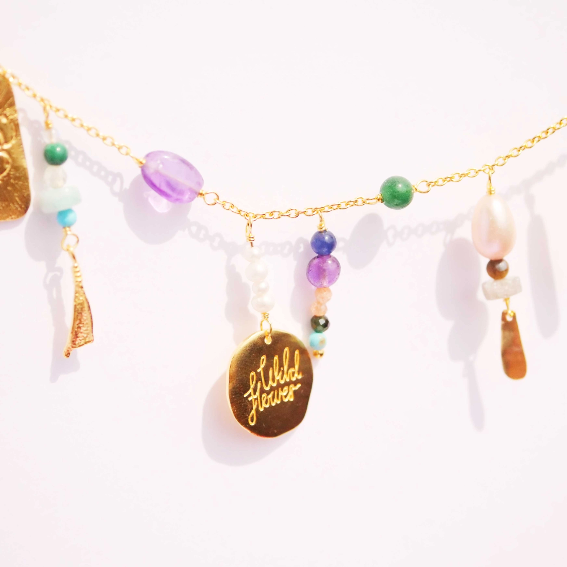 Collier Celia 925er Silber vergoldet Wild Flowers at Heart designed by Maanesten Dänemark-