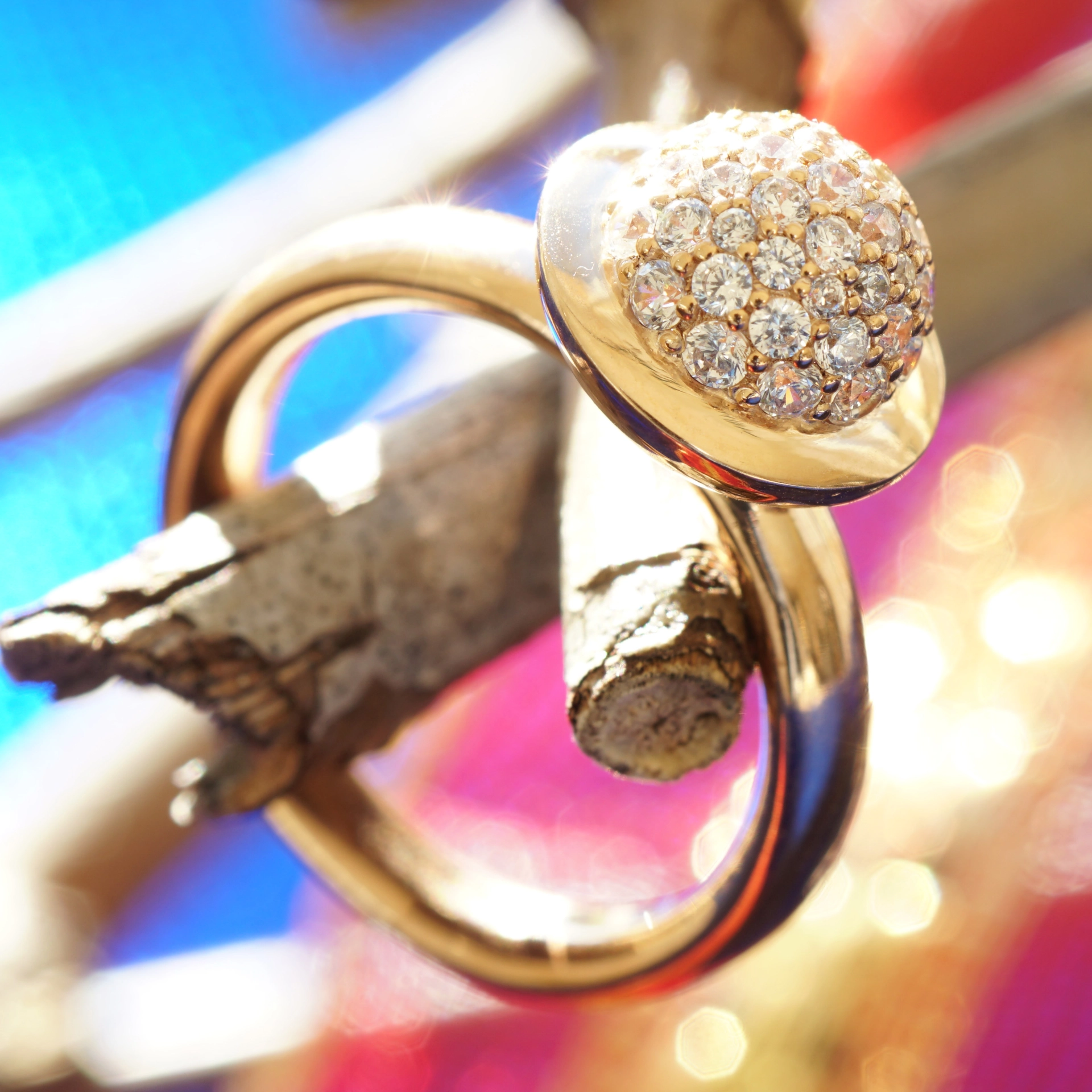 Chilango Ring Circonia White 925er Silber Pink Gold plated m. orig.Etiu