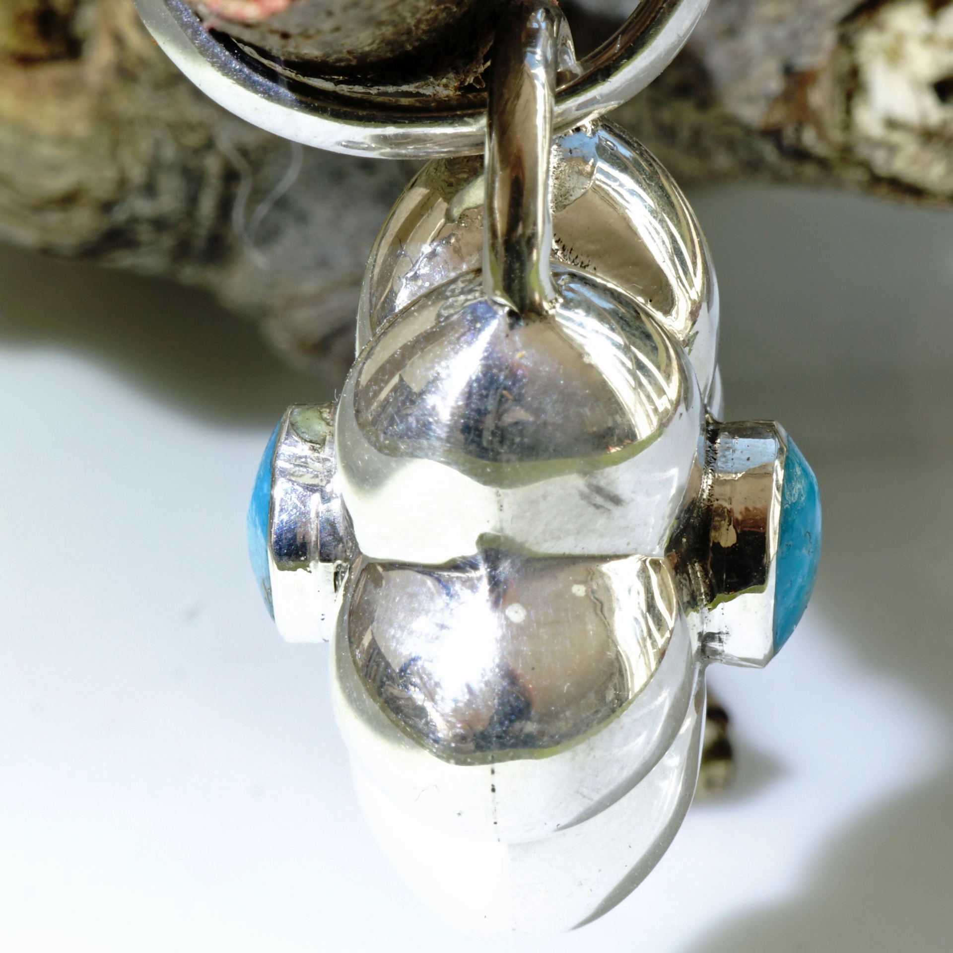 Original Chilango Anhänger Spring Flower mit türkiser Emaille 925er Silber