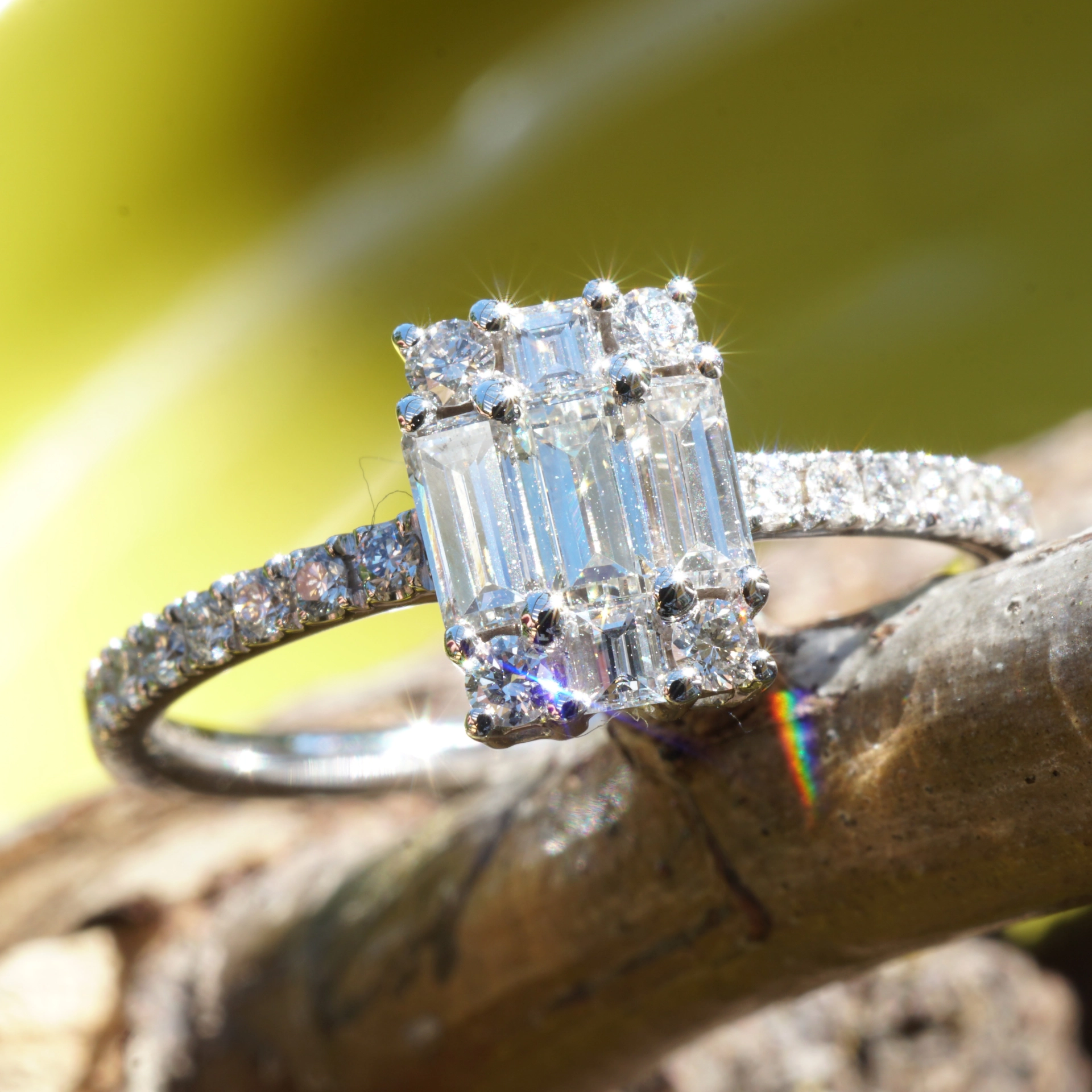 Brillant Diamant Ring 750er Weissgold 0.76 ct TW LUPENREIN-VVS signiert