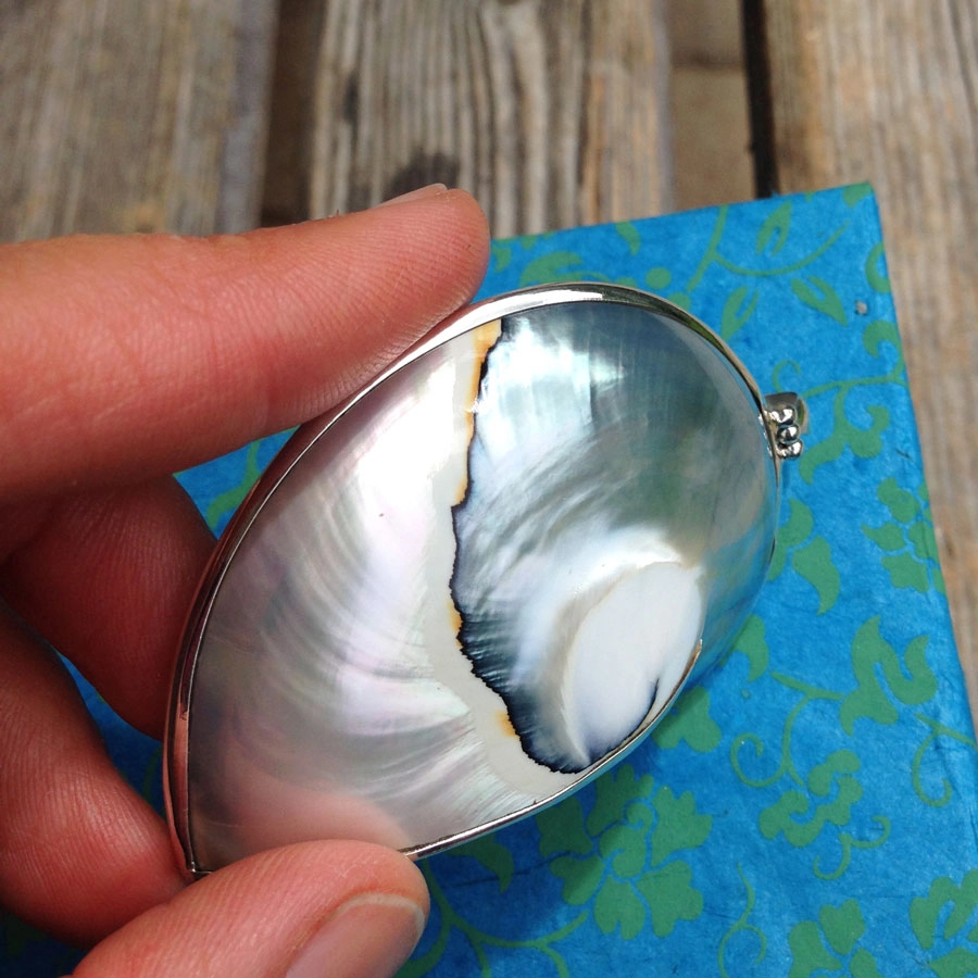 Nautilus-Anhänger, 925er-Silber,Handarbeit,