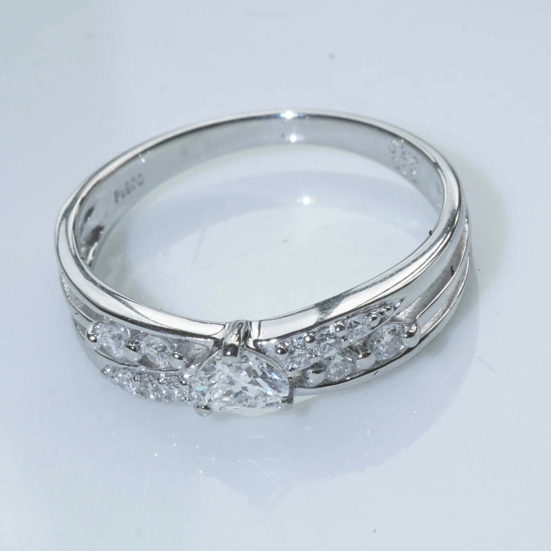 Diamant Herz Brillant Ring 0.217 ct 0.16 ct TW / SI 900er Platin....Love me....
