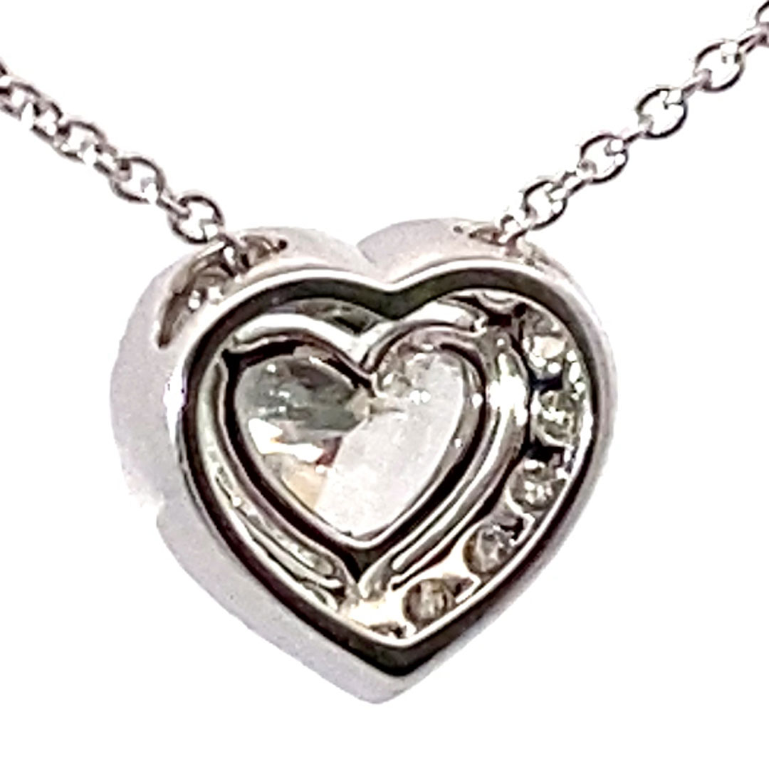 Anhänger mit Brillant HERZ 0.70 ct F SI1 5.40-6.02x3.66 mm GIA Gutachten 750er Weissgold