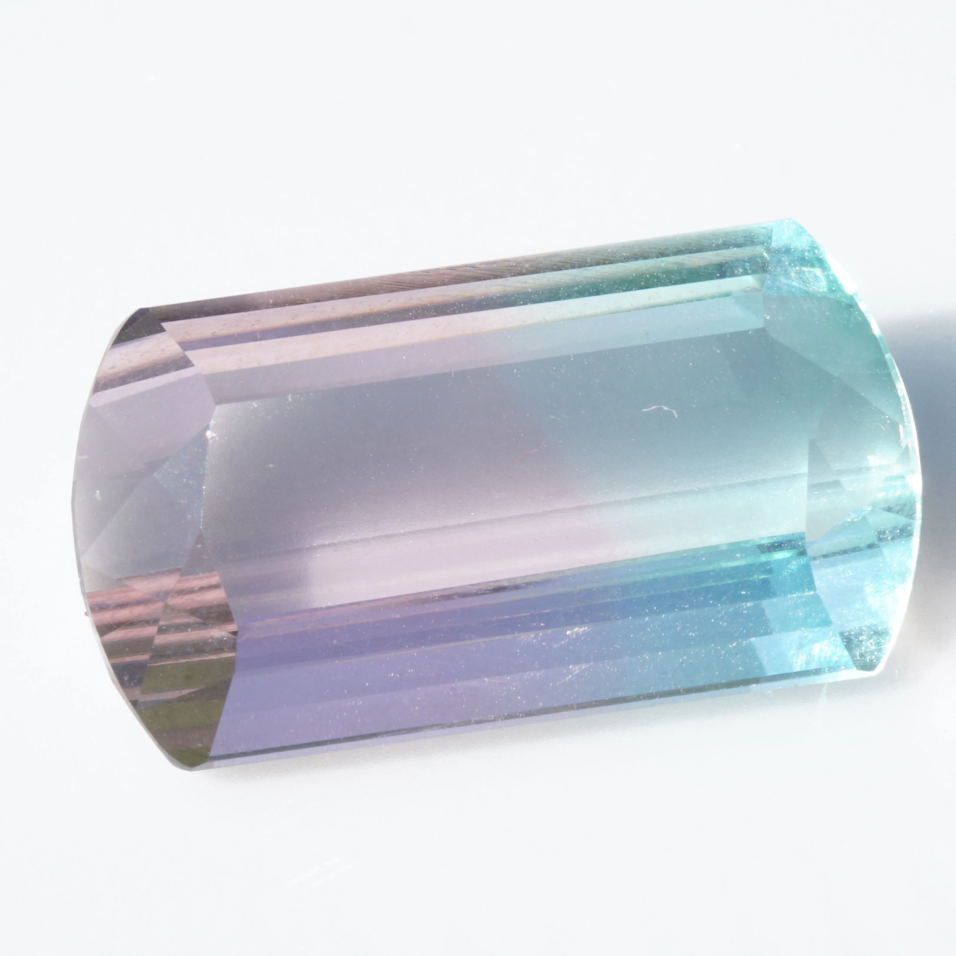 Turmalin Saphir Ring BICOLOR 18 kt Weissgold Afghanistan baby pink blue 14.85 ct