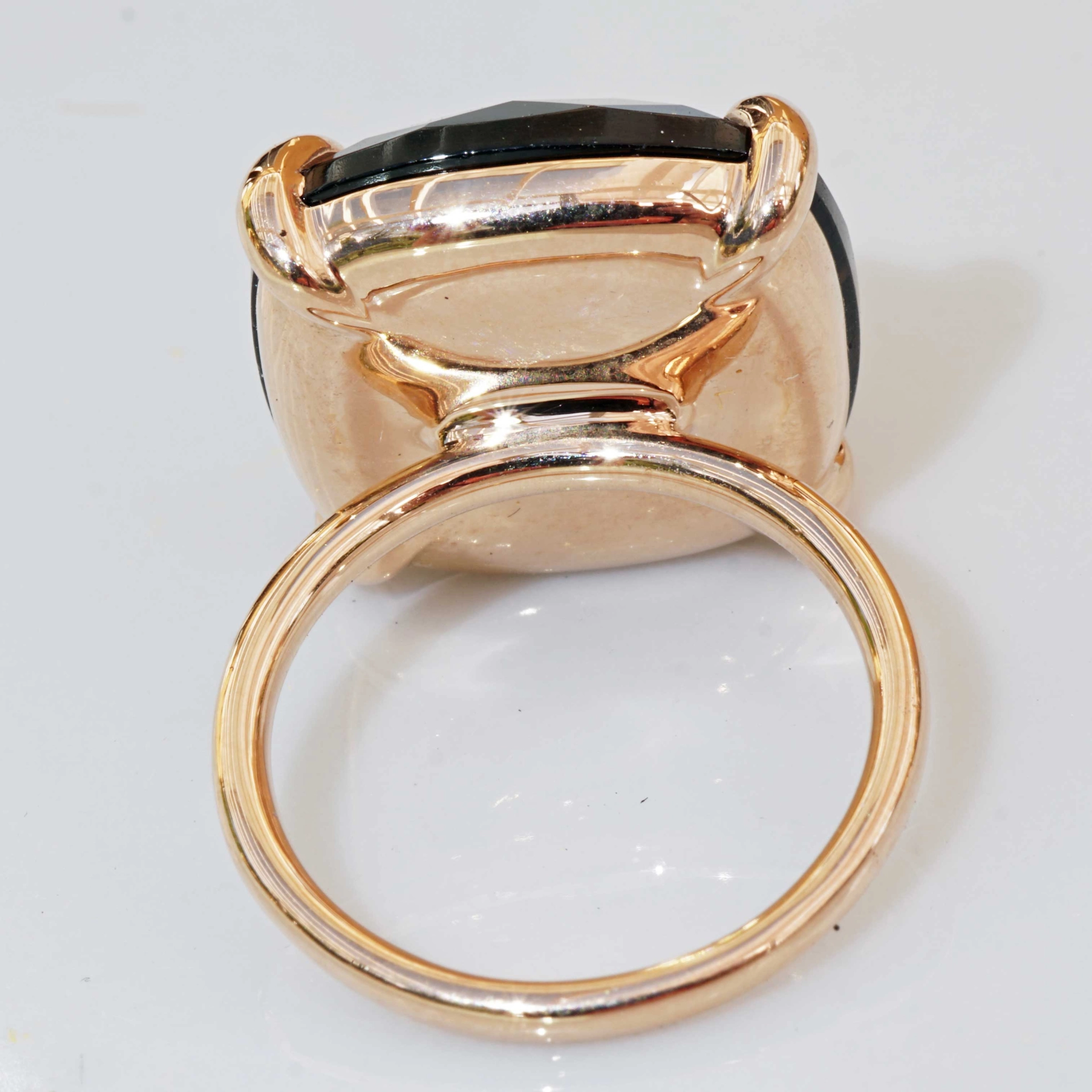 Rauchquarz Ring XXL 750er Rosegold made in Valenza (Italien)..toller vielseitiger Kombinationsring
