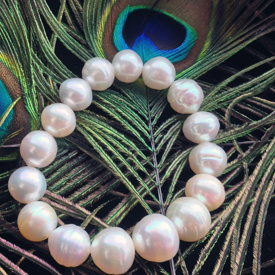 Südsee-Zuchtperl-Armband-12,5 bis 14,5 mm-barock