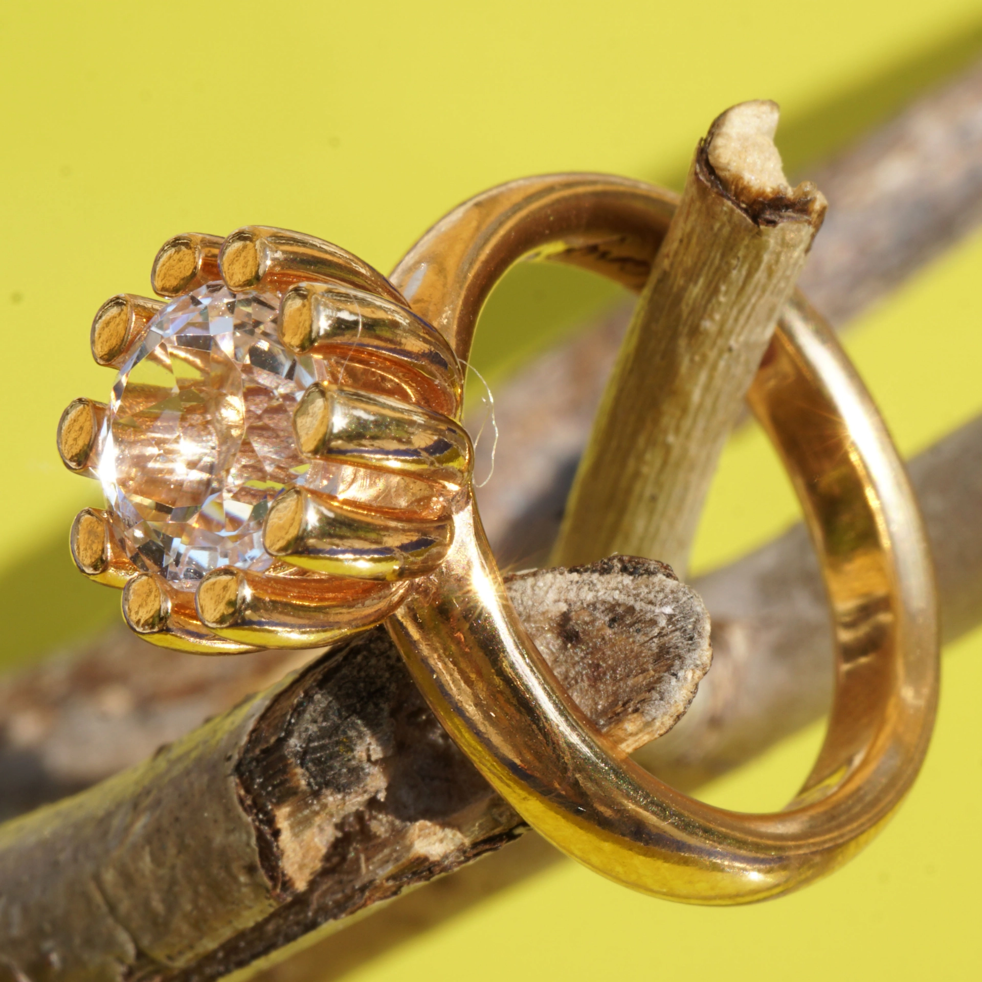 CHILANGO RING Grand Palais Bergkristall  925er Silber vergoldet neu mit orig. Etui massiv