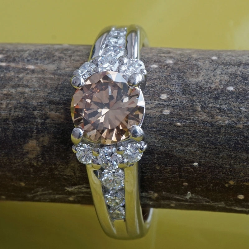 Brillant-Ring-braun-900er-Platin-1.06ct-0.38ct