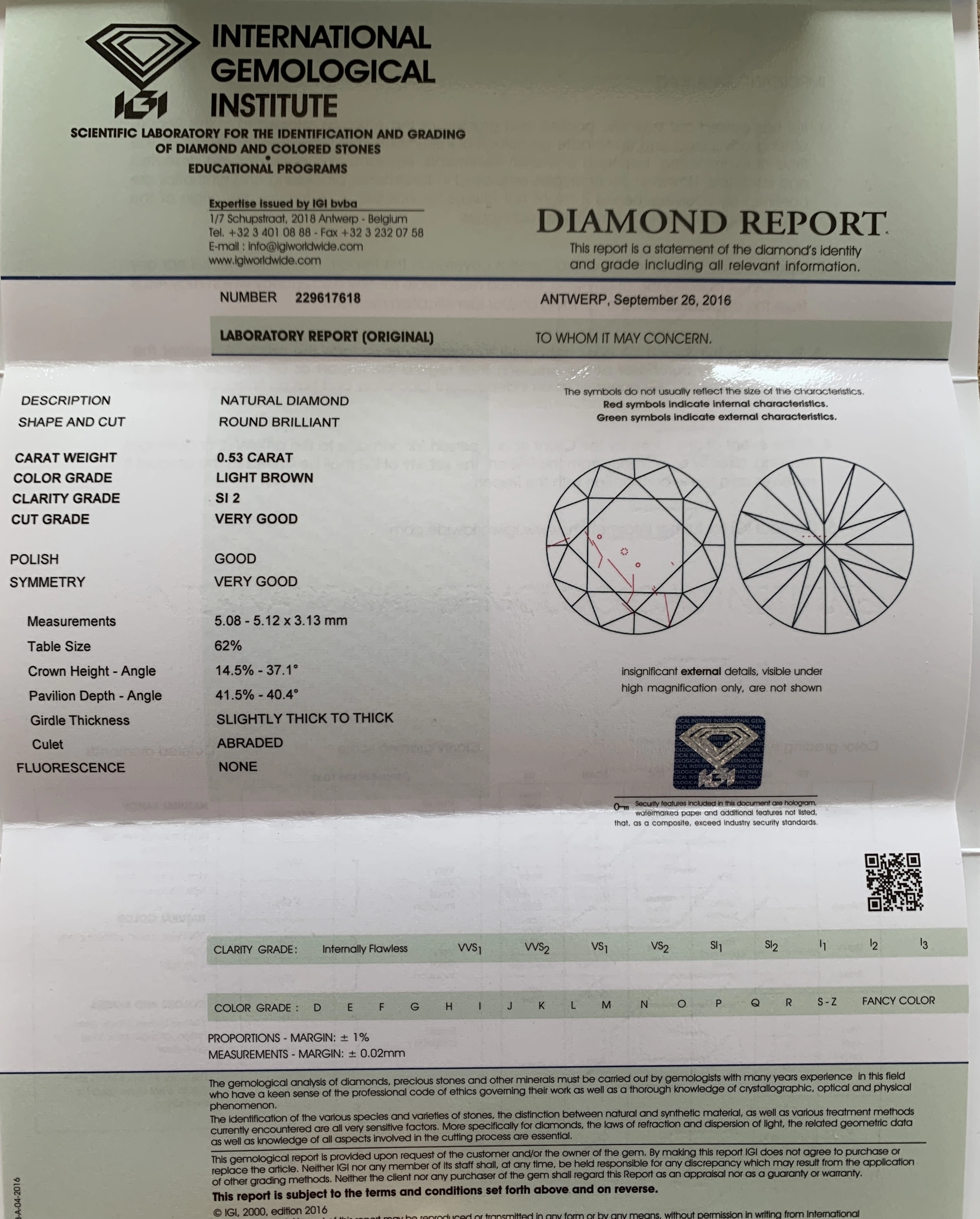 Tansanit Brillant Anhänger 750er Rosegold 0.53 ct 2.36 ct....IGI Zertifikat, edelste Farbenkombi