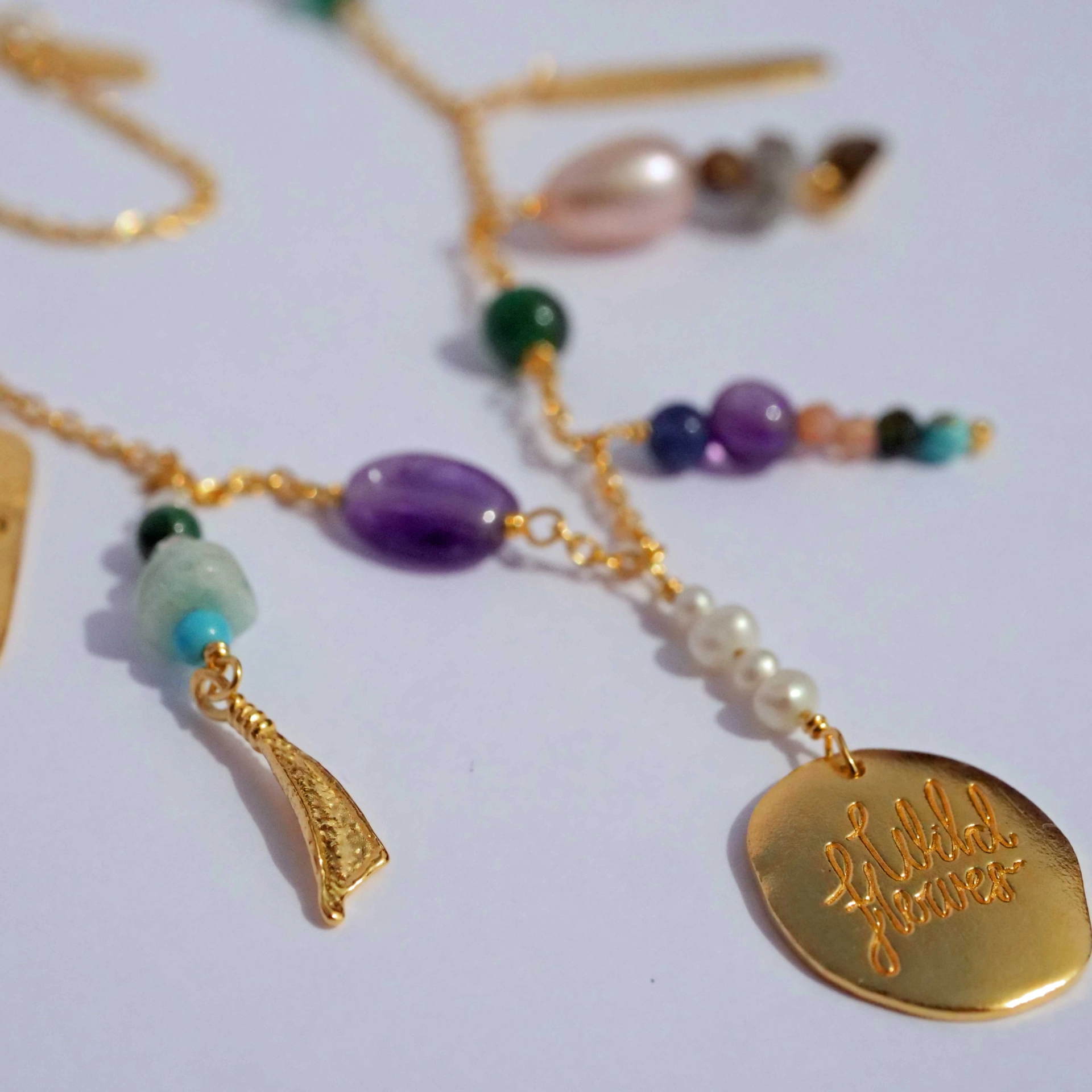 Collier Celia 925er Silber vergoldet Wild Flowers at Heart designed by Maanesten Dänemark-
